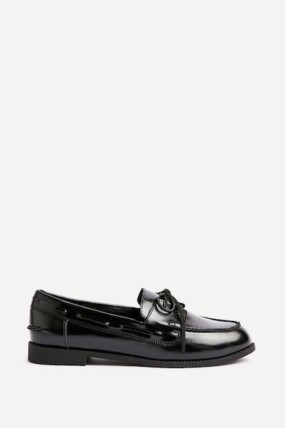 Linzi Vanish Black Patent Slip On Loafer