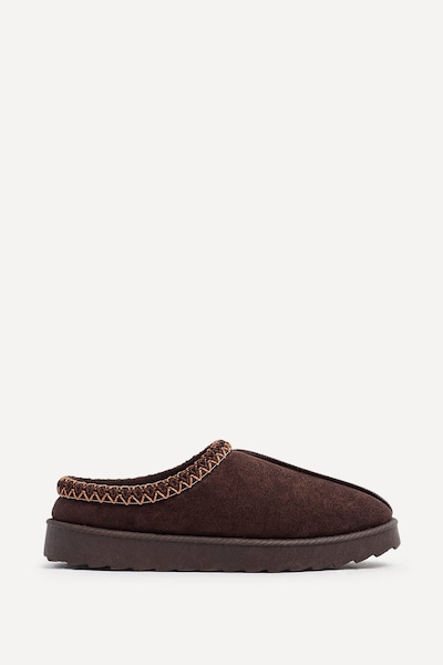 Linzi Tammy Brown Suede Slipper