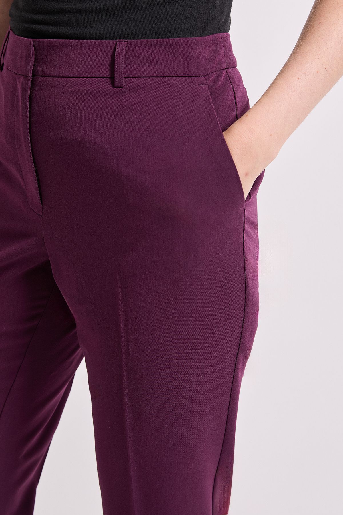 Dorothy Perkins Ankle Grazer Trouser Plum image 2