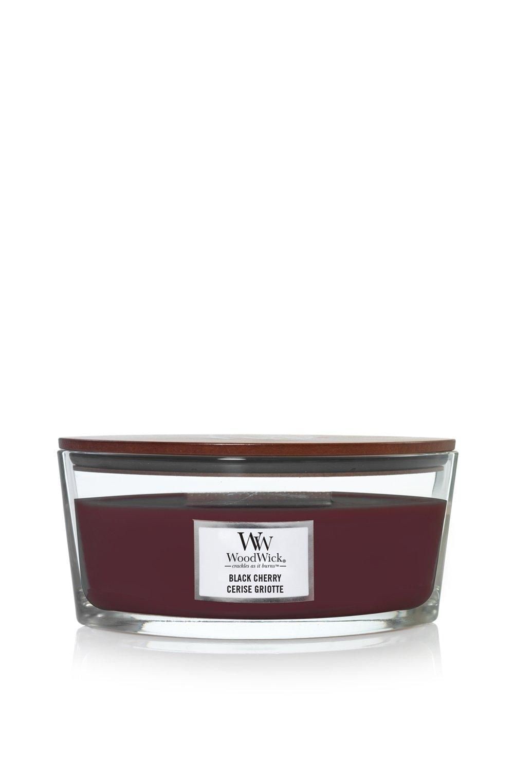 Woodwick Black Cherry Ellipse Candle Red image 1
