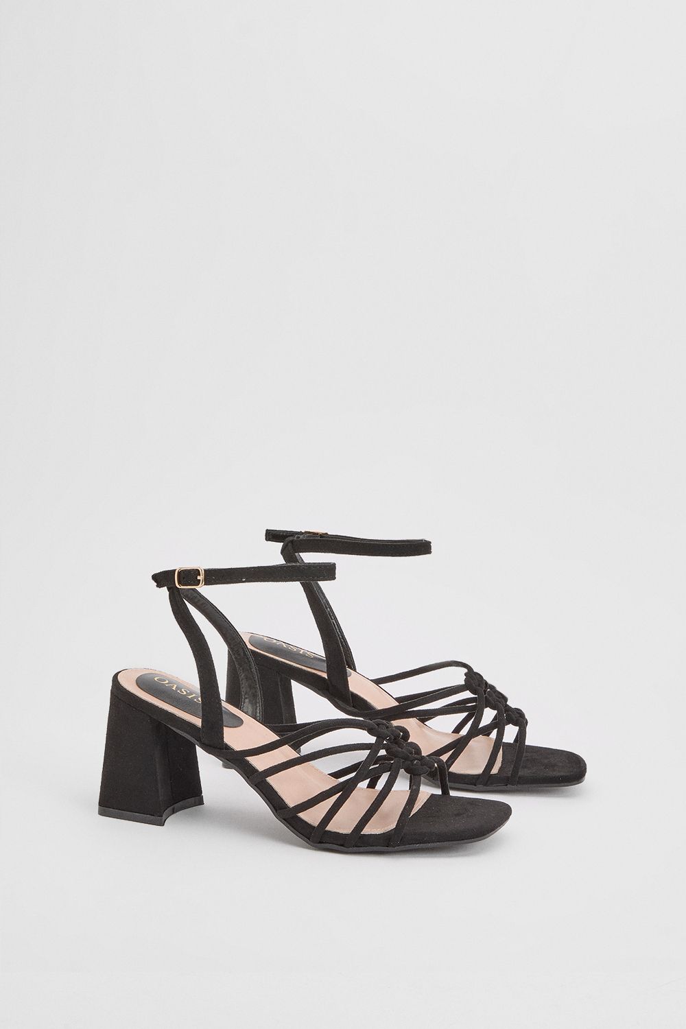 Oasis Hettie Strappy Block Heel Sandals Black