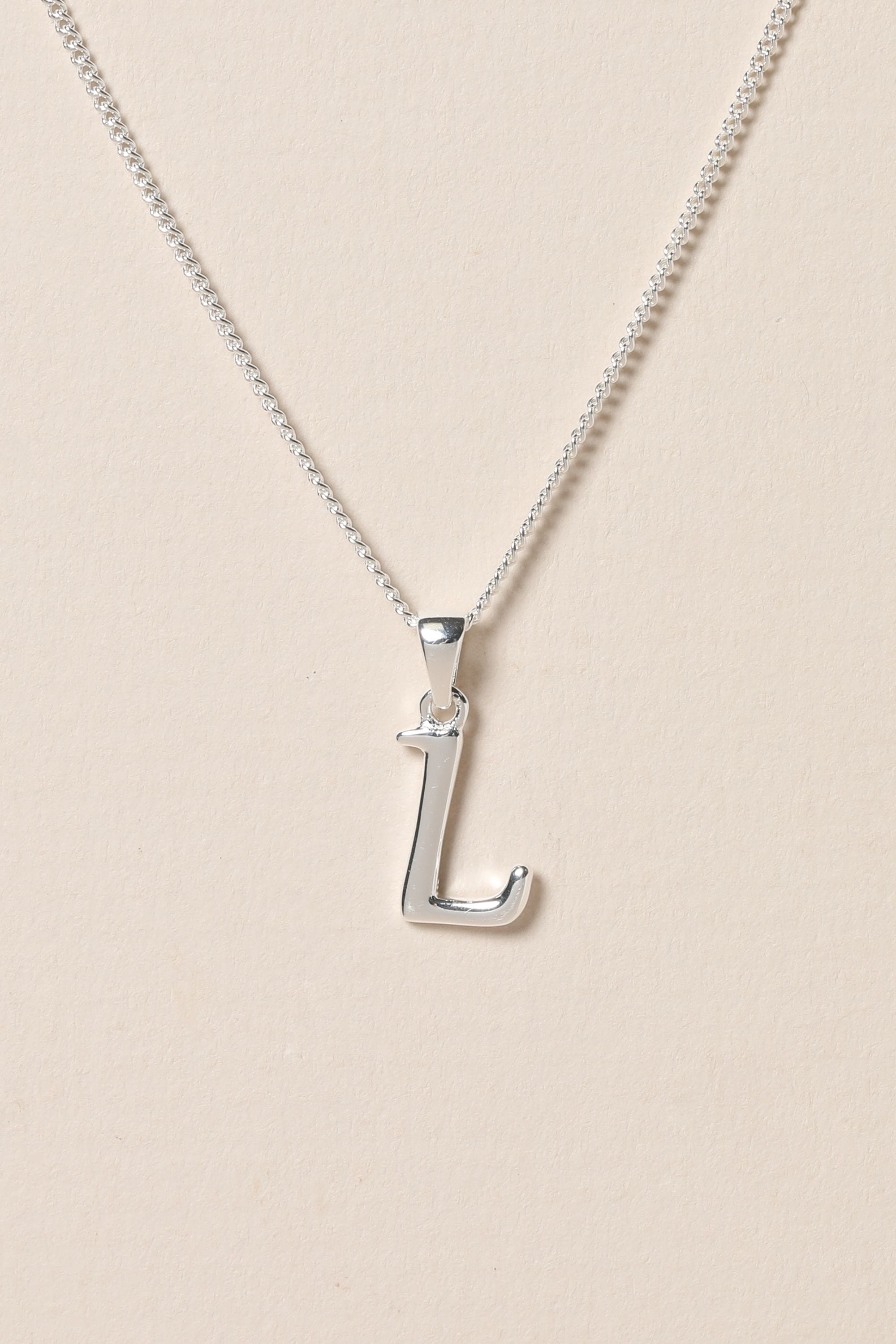 Simply Silver Sterling Silver 925 Initial Pendant - L image 2