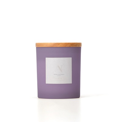 Aroma Naturals Frosted Decadence Glass Candle - Pink Cherry & Vanilla Scent