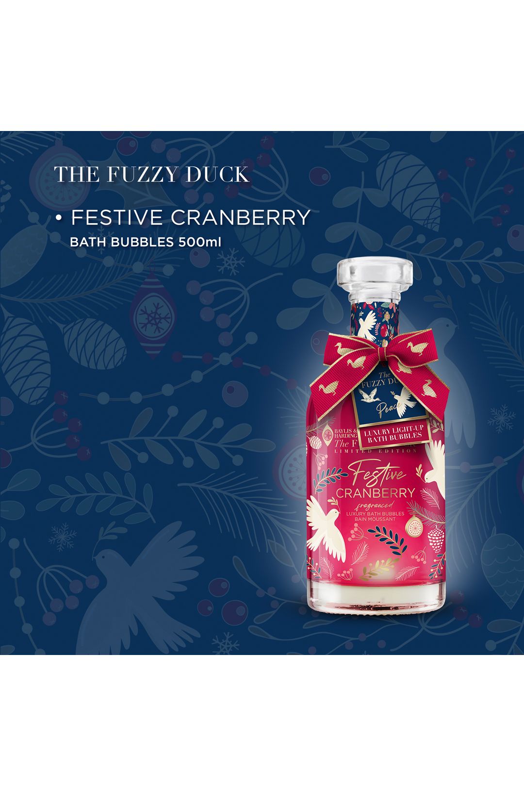 Baylis & Harding The Fuzzy Duck Winter Wonderland Light Up Bath Bubbles Decanter Gift Multi image 3