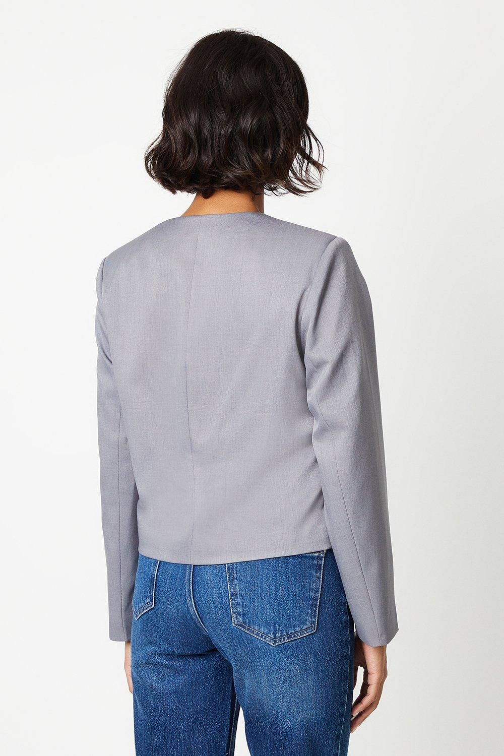 Dorothy Perkins Pocket Front Blazer Grey image 3