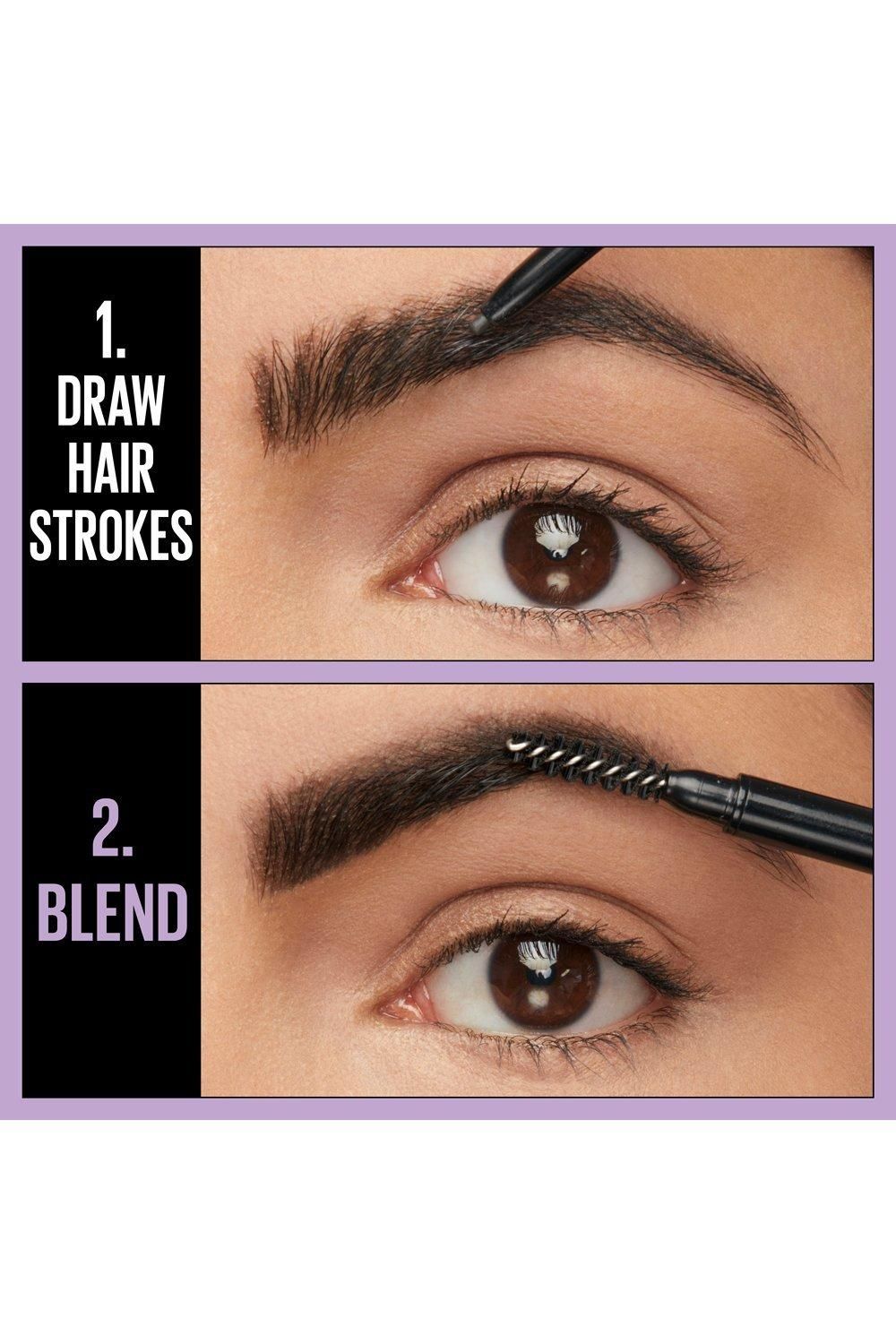 Maybelline Express Brow Ultra Slim Defining Natural Fuller Looking Brows Eyebrow Pencil Deep Brown image 3