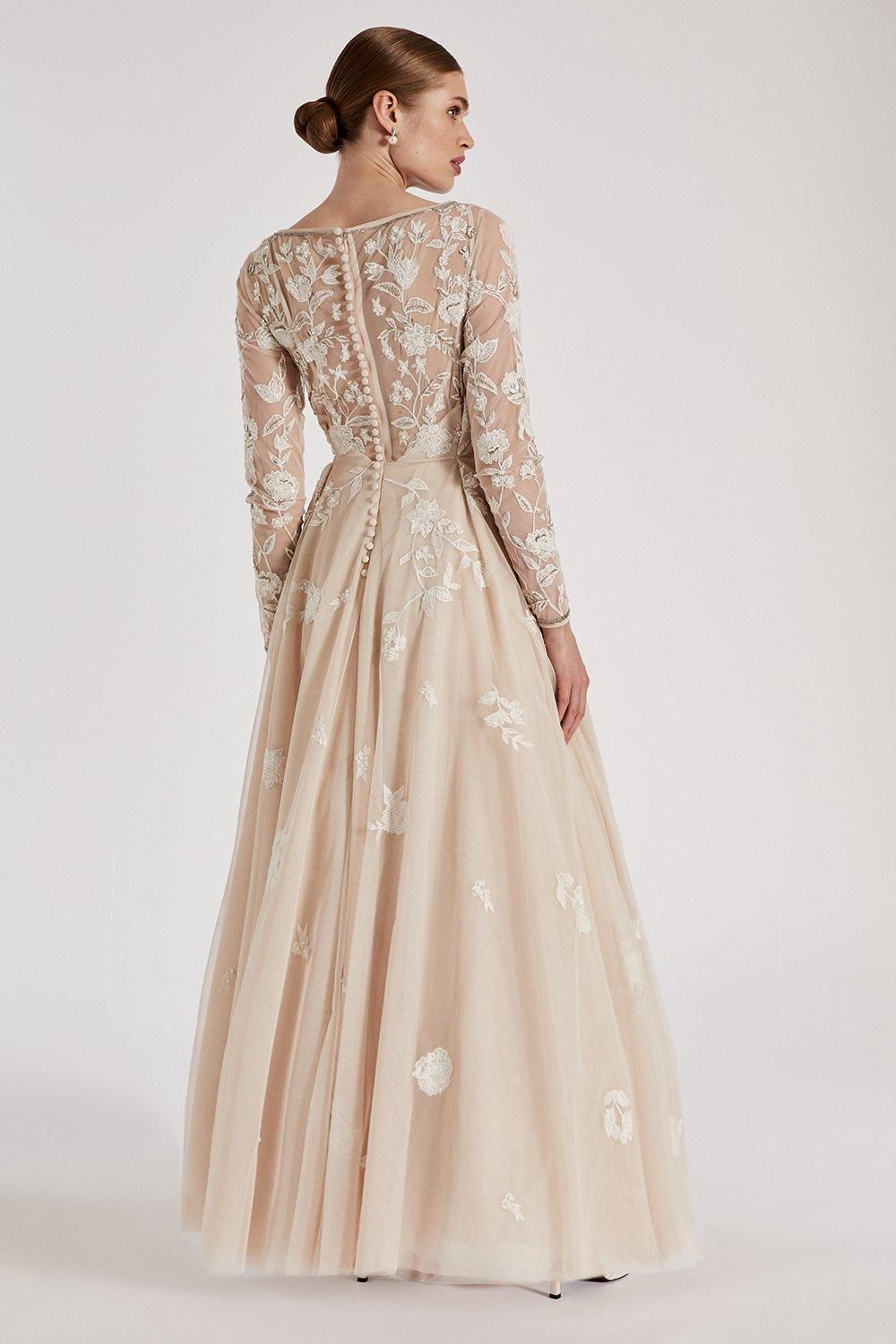 Coast RSN Inspired Full Skirt Maxi Dress Nude image 4