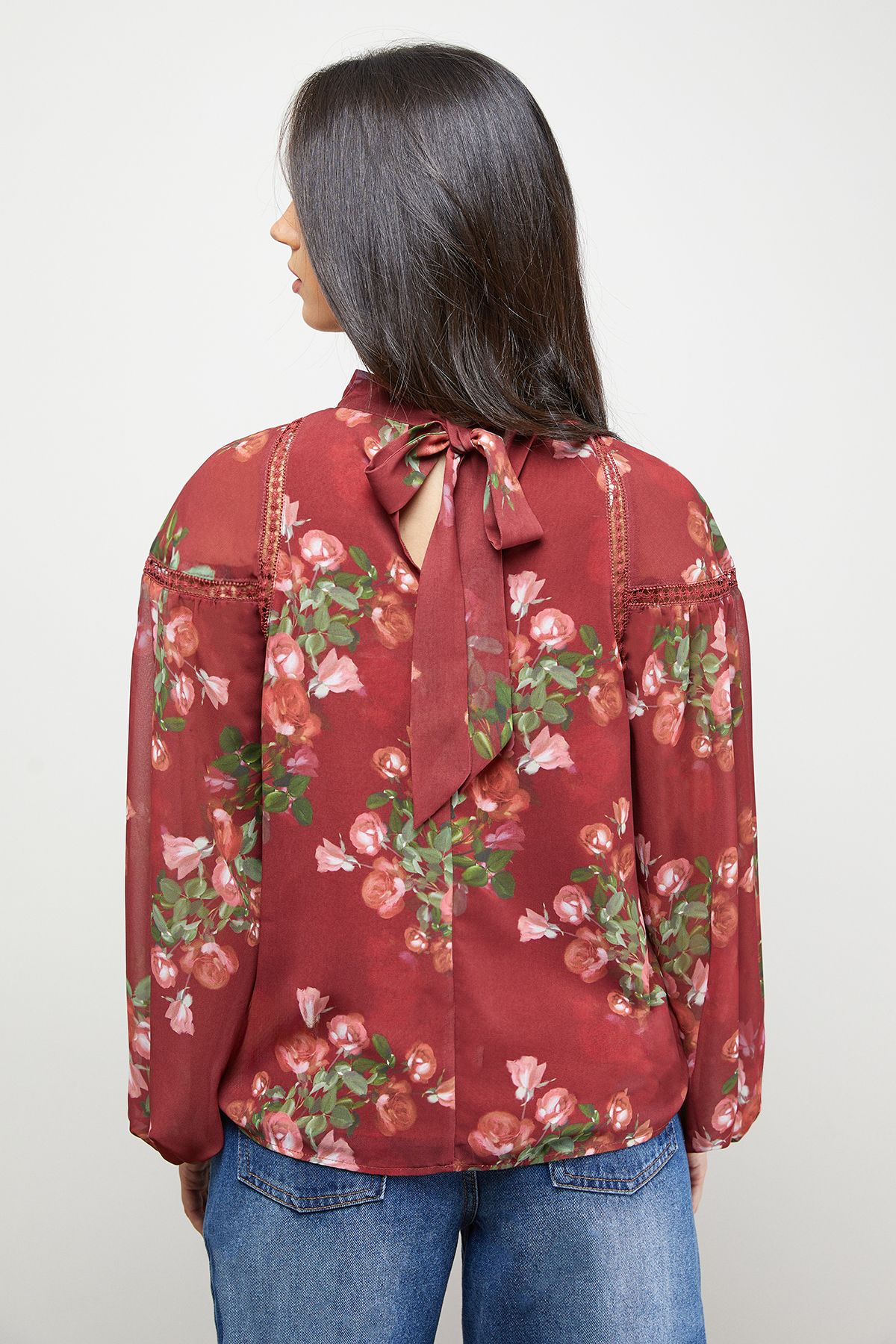 Oasis Lace Panel Boho Top Multi image 3