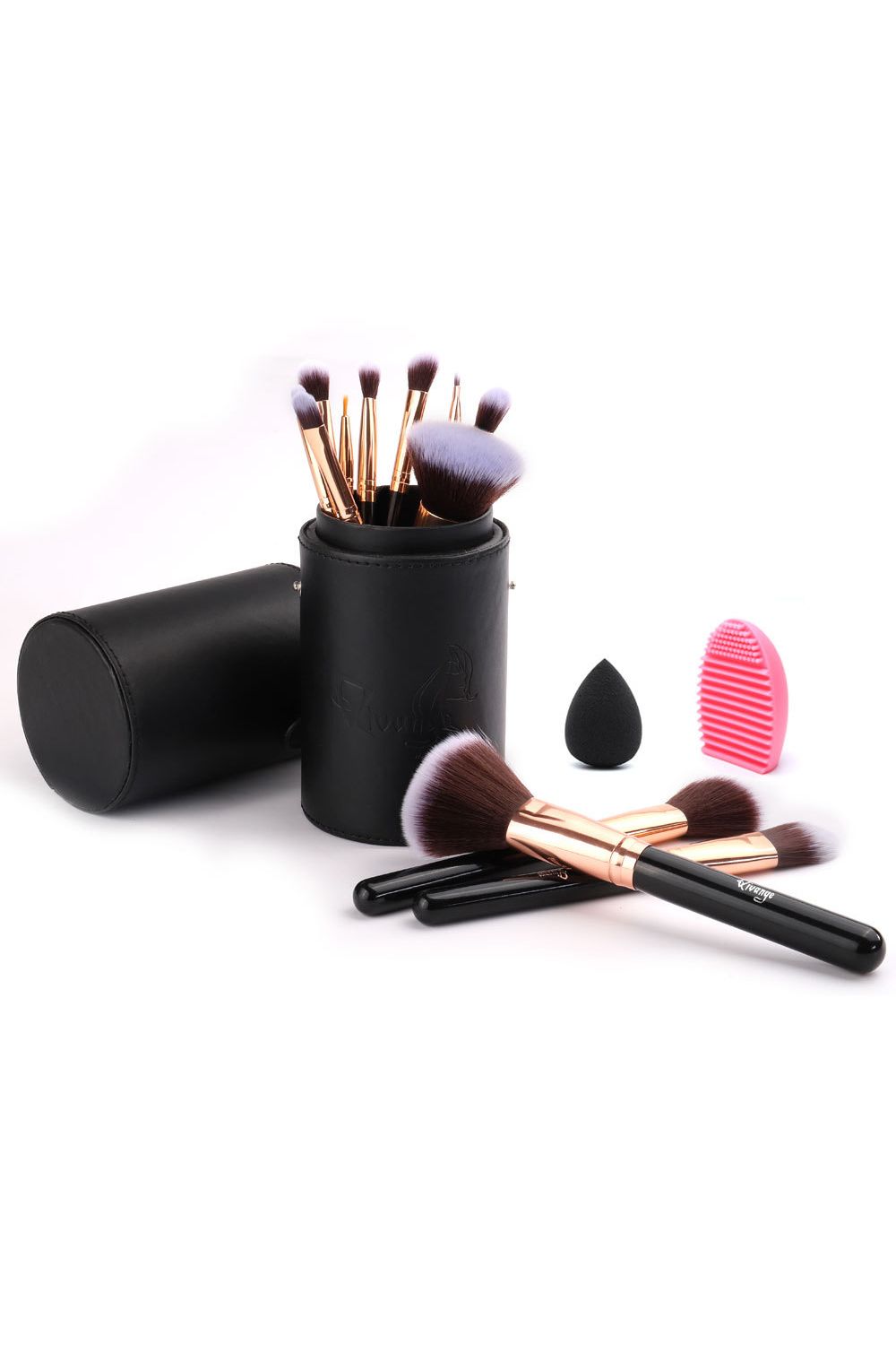 Living and Home 12 Pcs Professional Makeup Brush Set with Makeup Tool and Brush Egg image 6