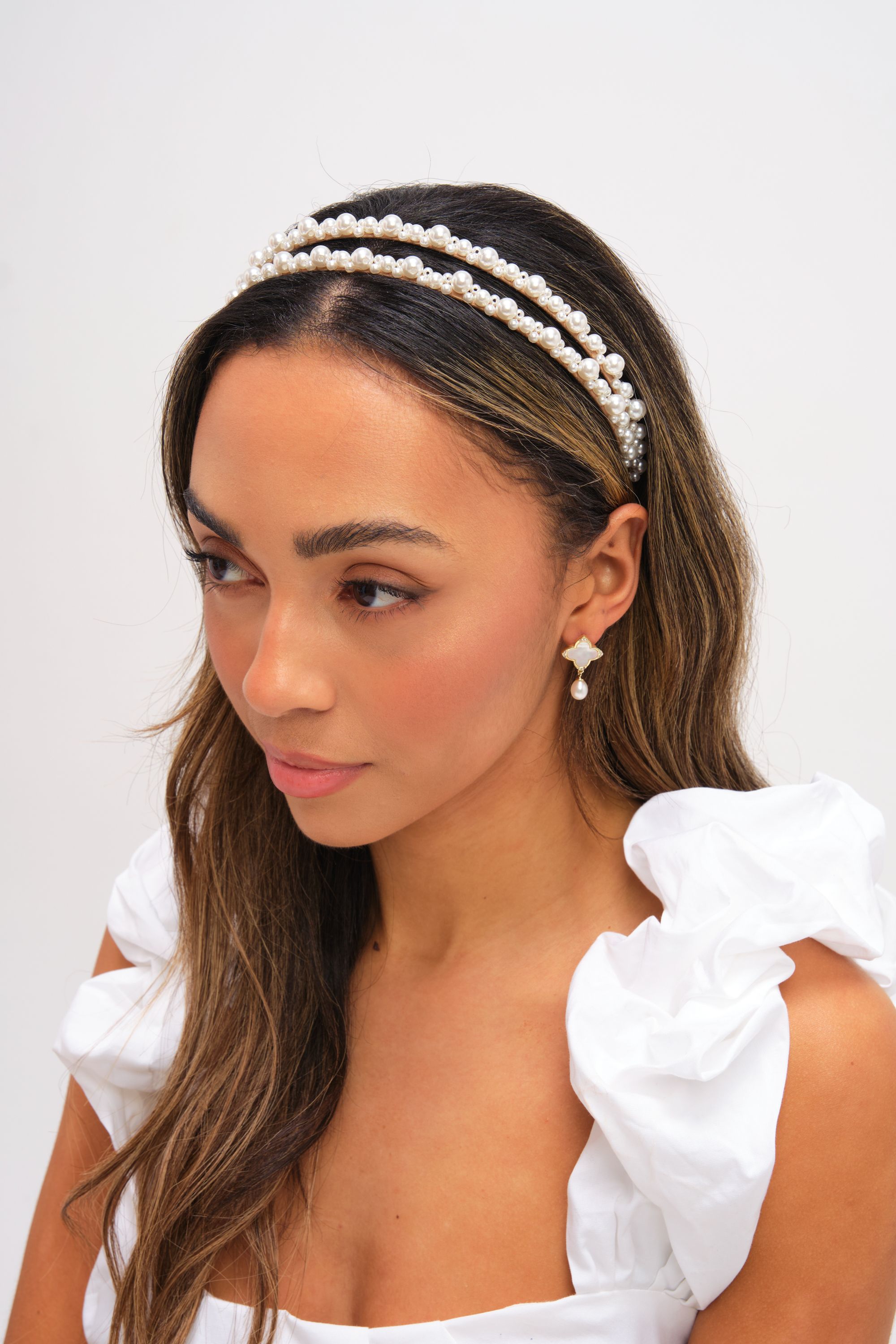 Jon Richard Pearl Double Row Headband image 3