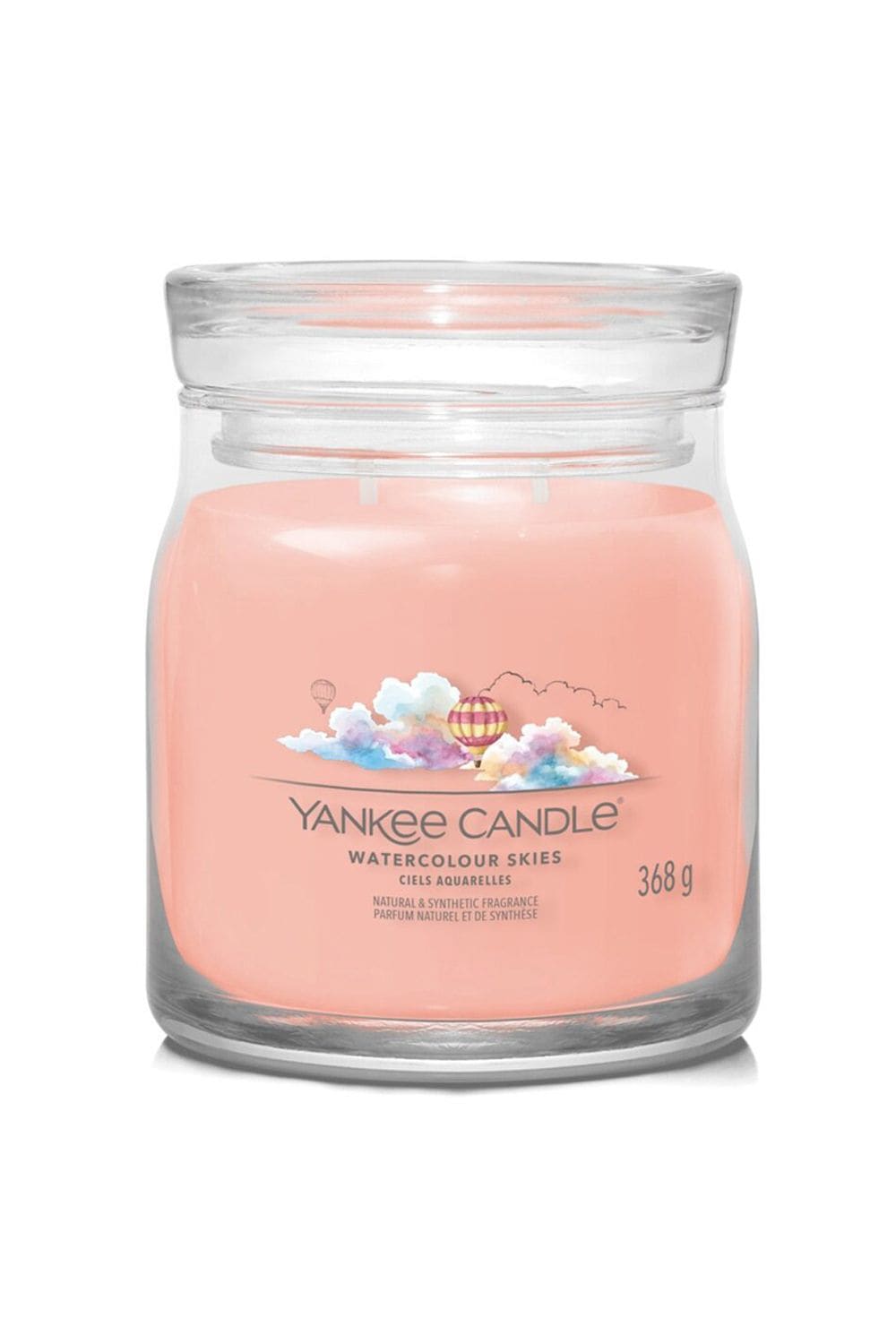 Yankee Candle Signature Medium Jar Candle - Watercolour Skies 368g Pink image 1