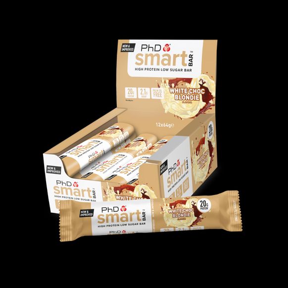 PhD Nutrition Smart Bar HFSS White Choc Blondie 64g Protein Bar - 12 Pack image 1