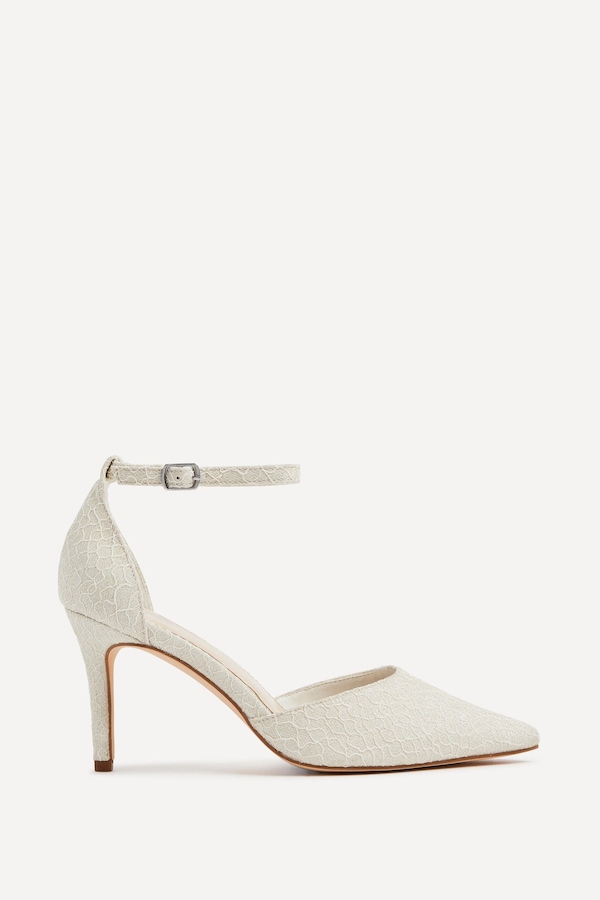 Linzi Maci Ivory Glitter Effect Stiletto Court Heel