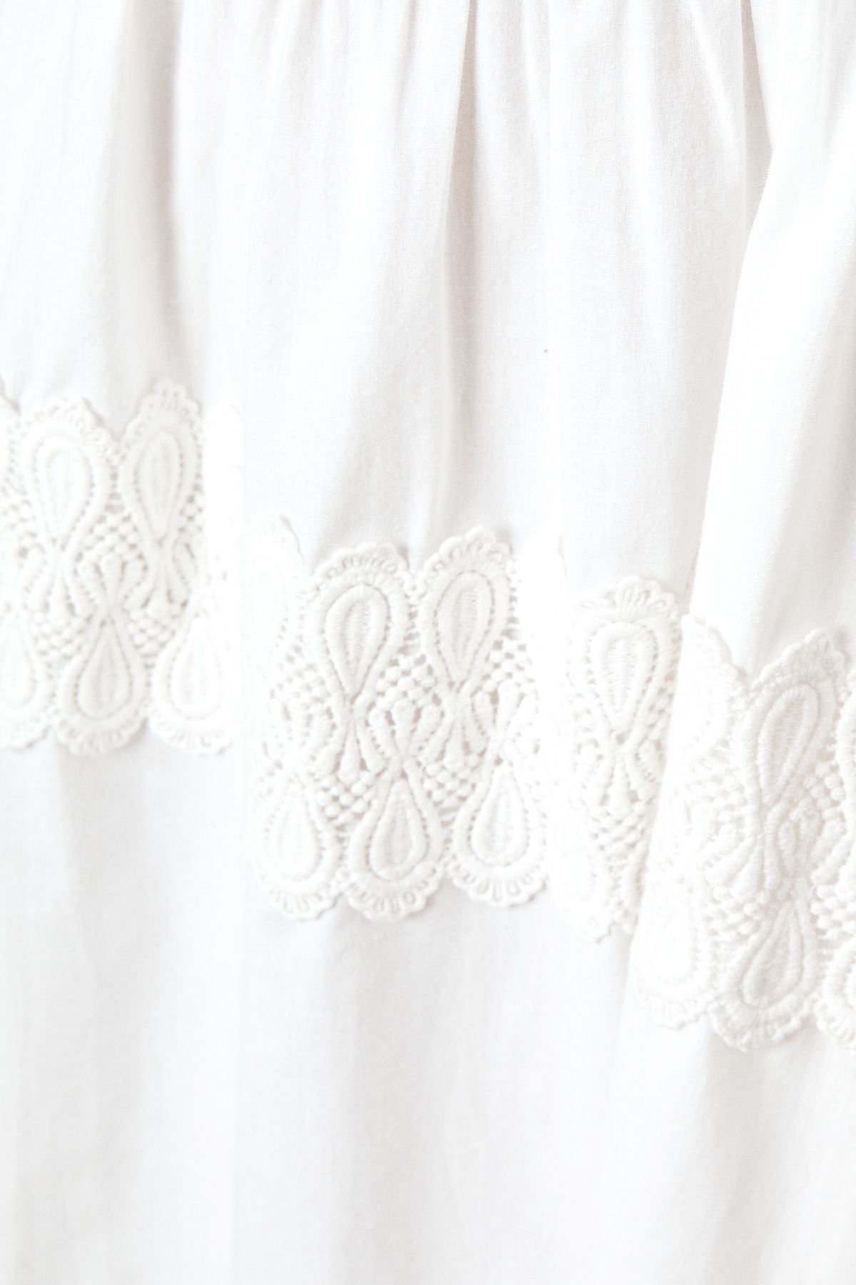 Dorothy Perkins Lace Insert Dropped Waist Poplin Midi Dress White image 5