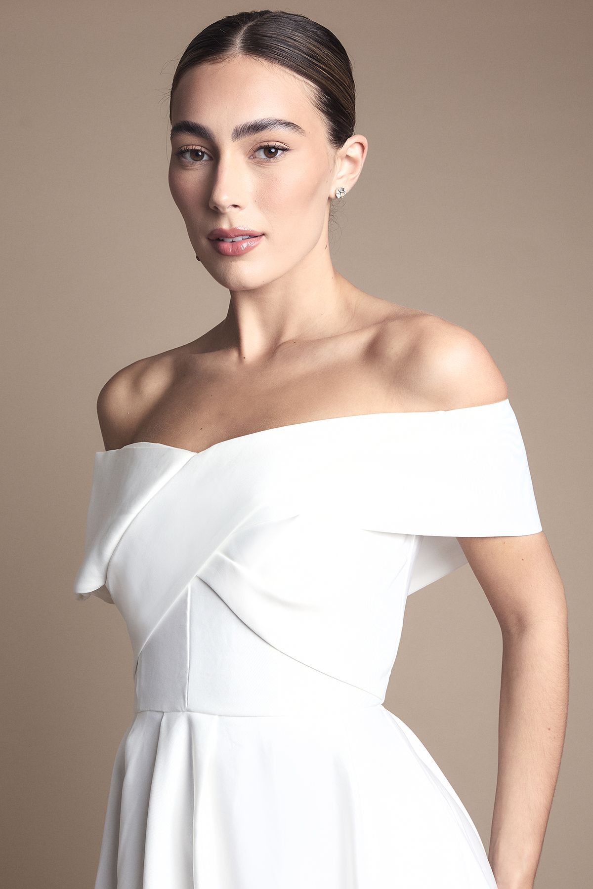 Coast Bardot Origami Satin Wedding Dress Ivory image 4