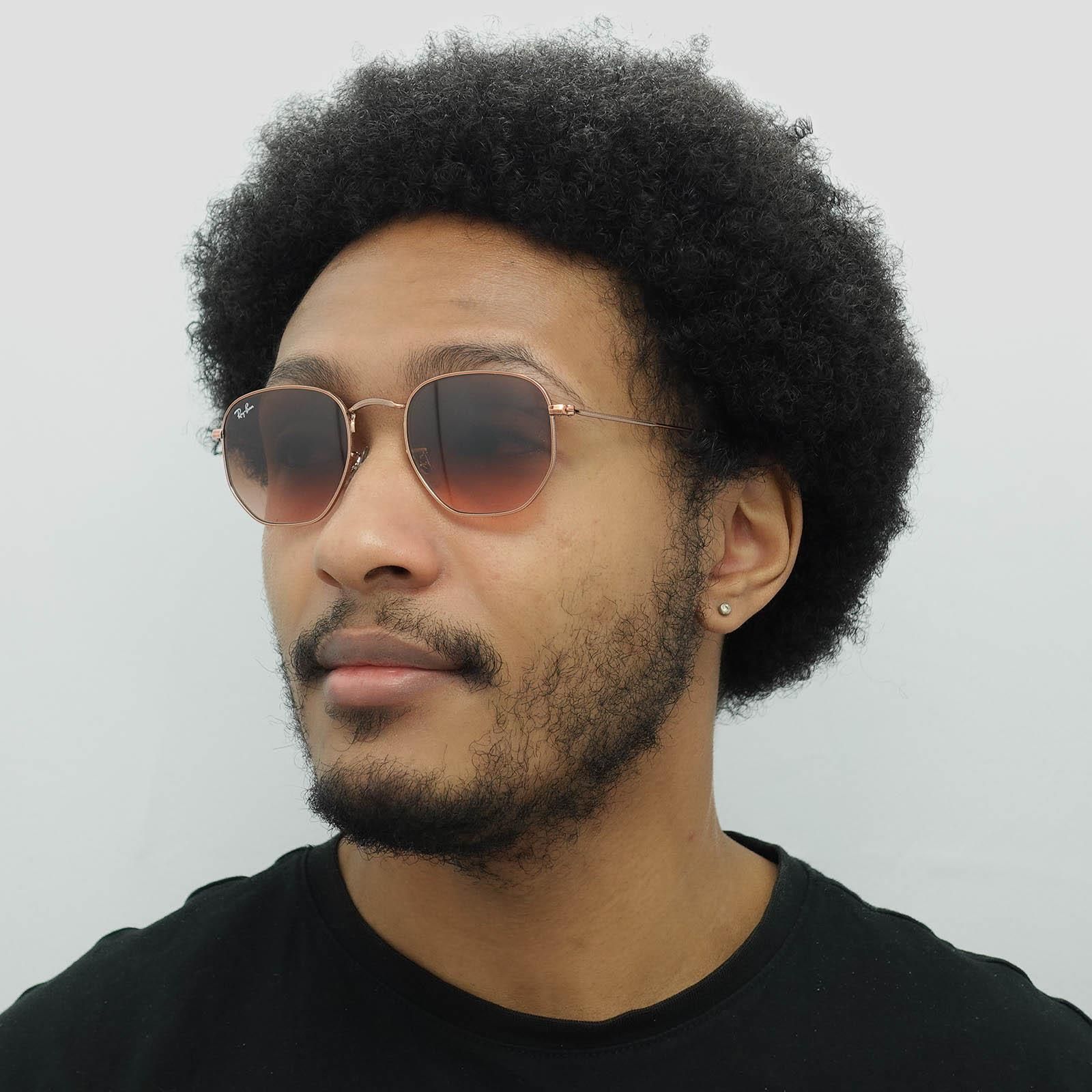 Ray-Ban Square Polished Bronze Copper Brown Gradient Hexagonal RB3548N image 8