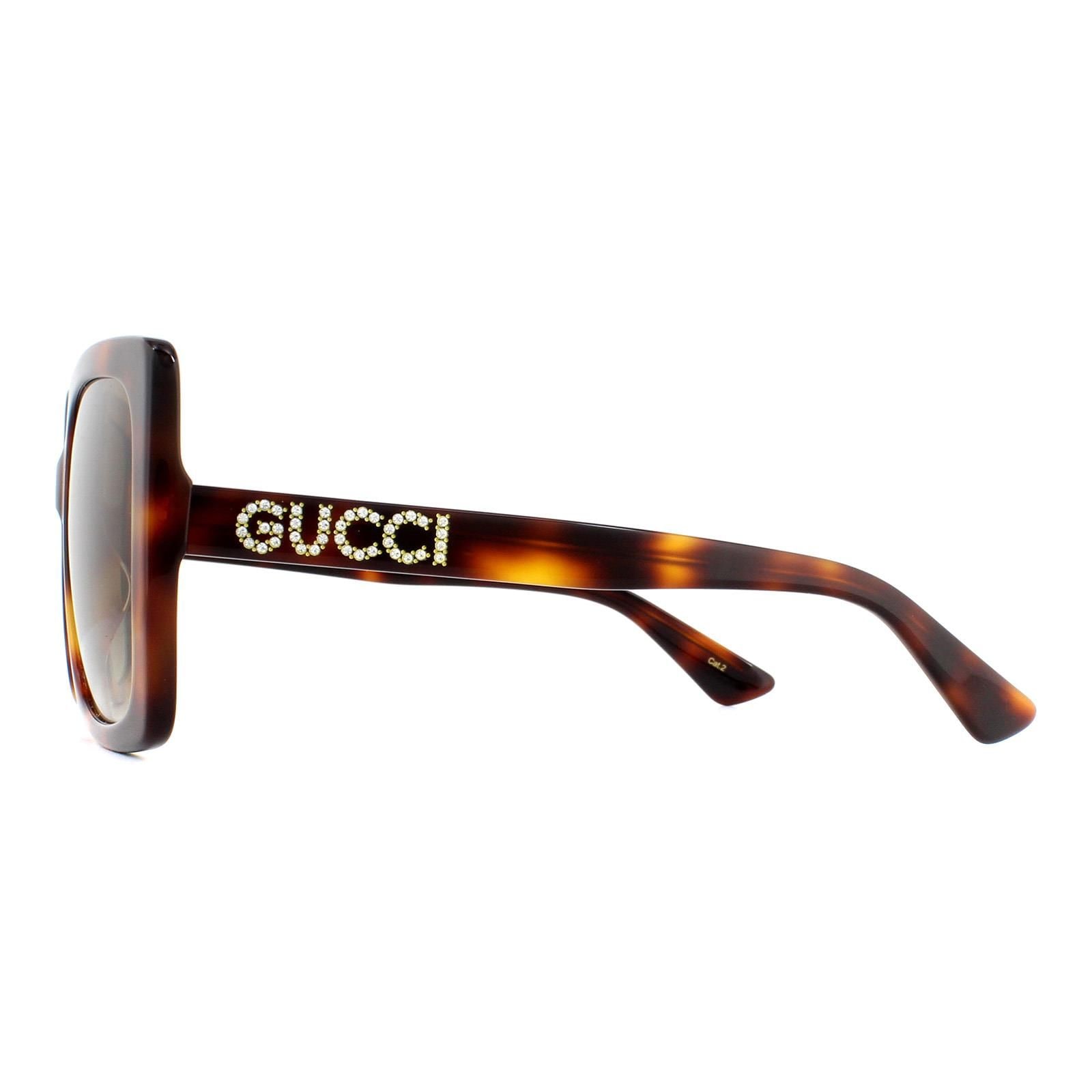 Gucci Square Havana Brown Gradient Sunglasses image 3