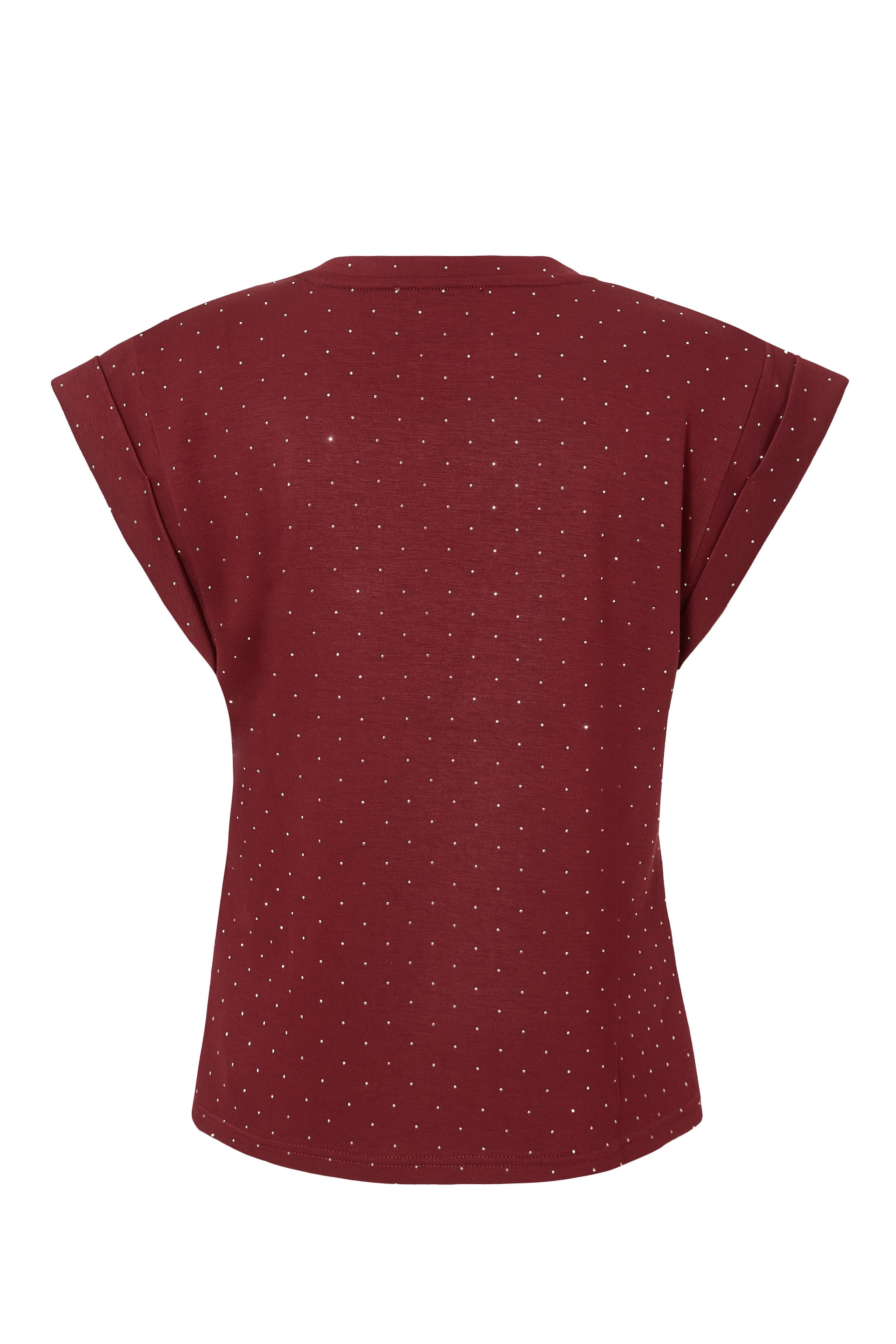 Quiz Burgundy Stud Detail Top image 5