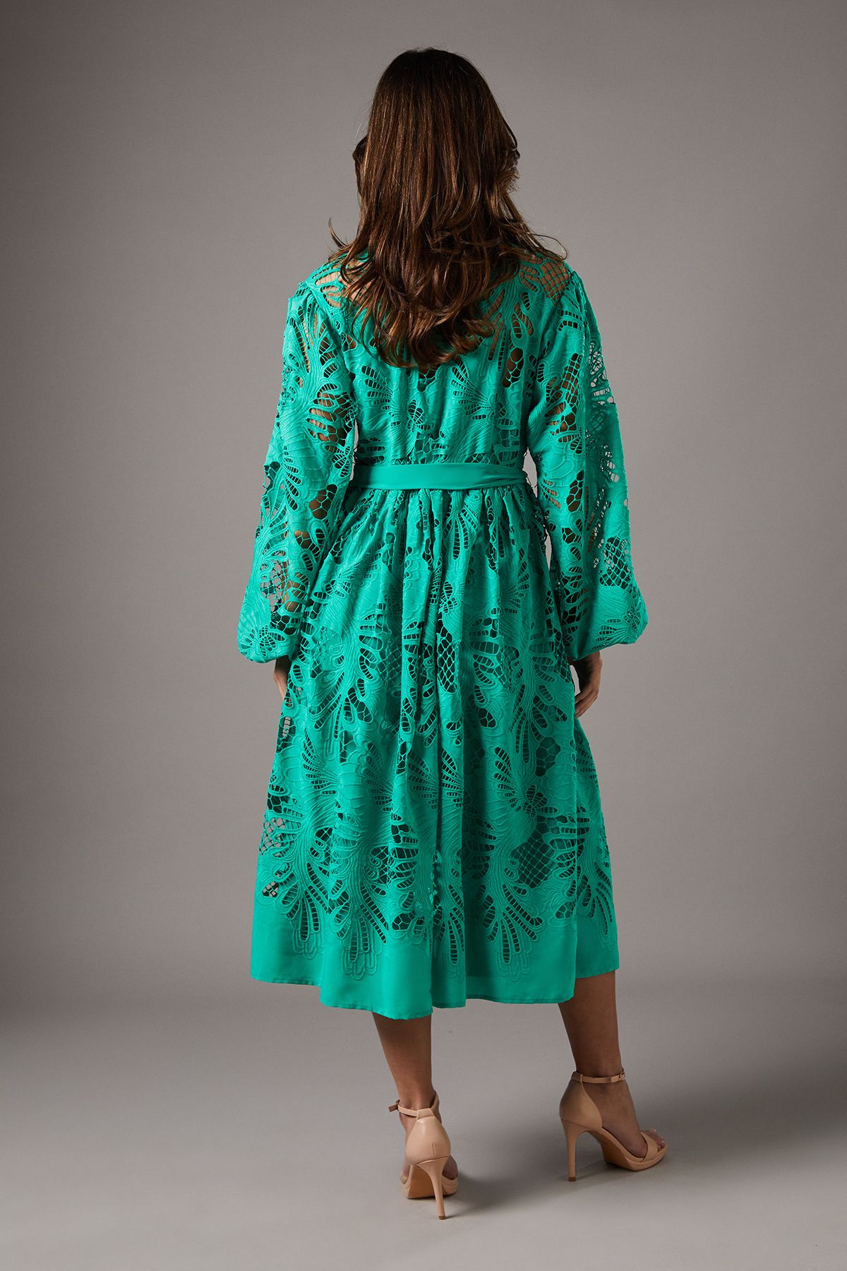 Coast Cutwork Shirt Dress Green image 4