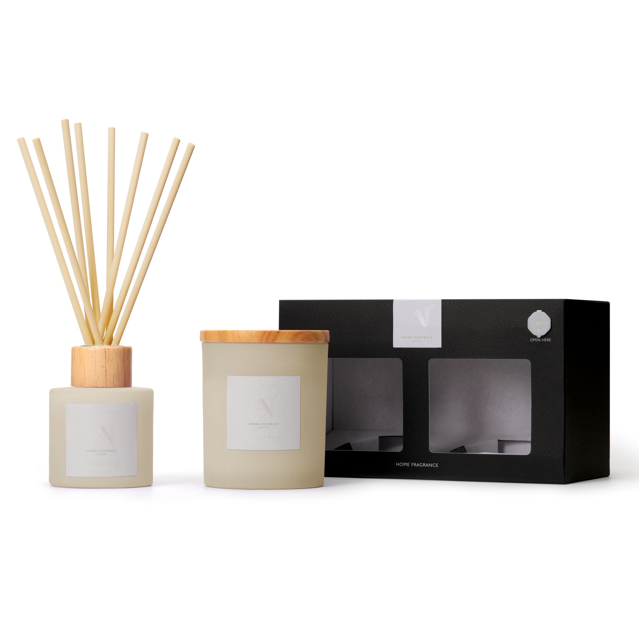 Aroma Naturals Frosted Decadence Candle & Diffuser Gift Set –  Vanilla Bean image 3