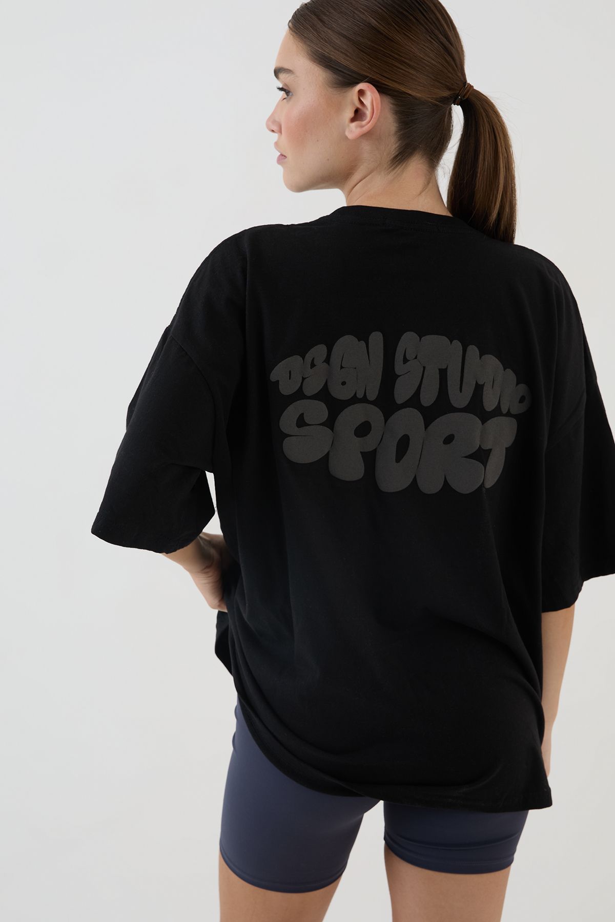 DSGN Studio DSGN Studio Sport Bubble Print Oversized T-shirt Black