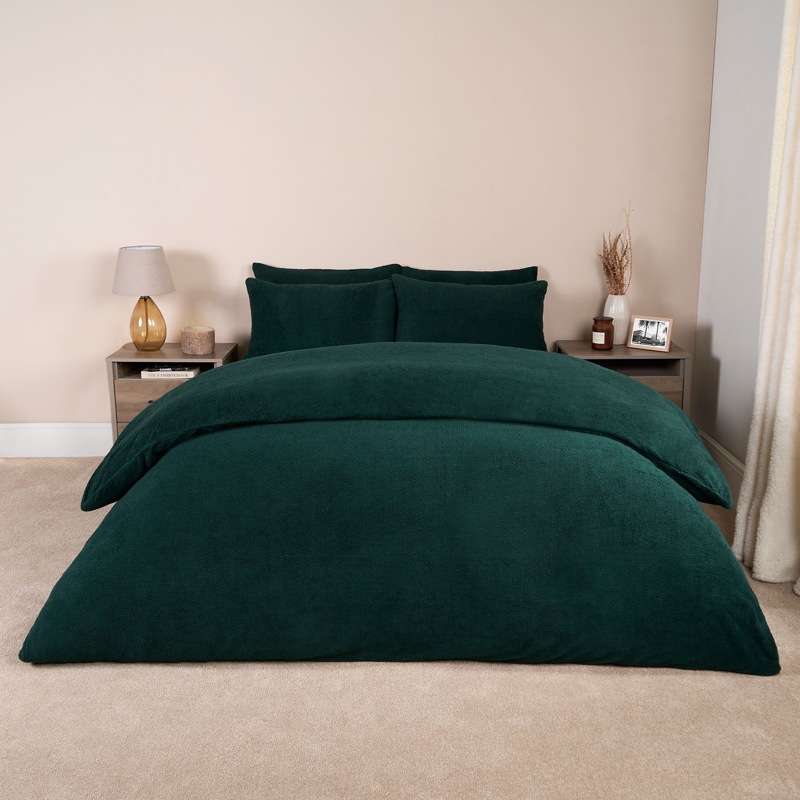 OHS Thermal Soft Teddy Fleece Duvet Cover Bedding Set image 2