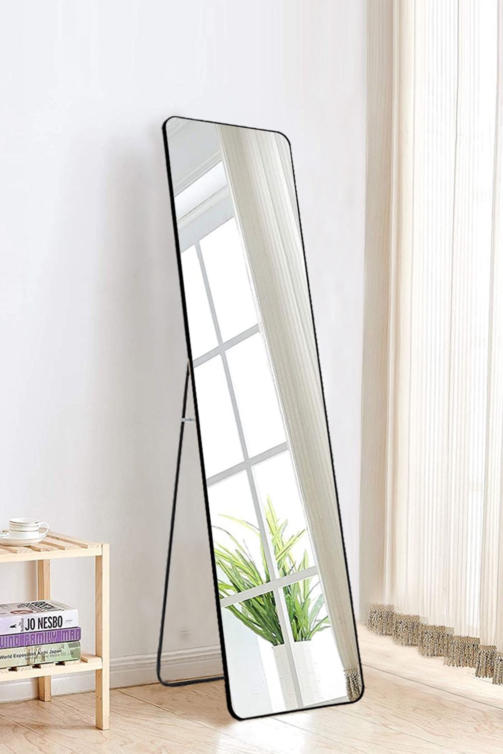 Living and Home Rectangular Metal Frame Full Length Mirror image 1