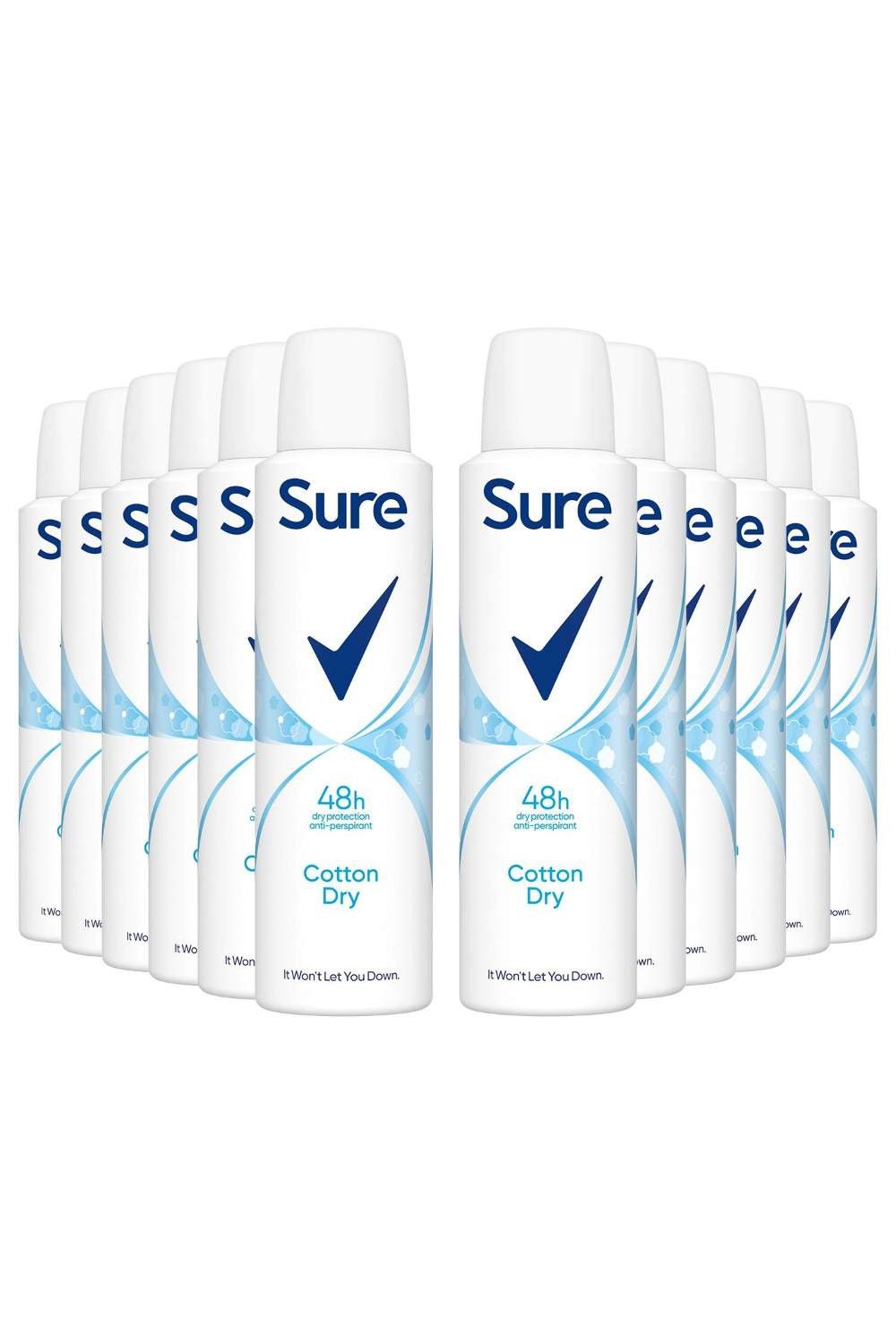 Sure Women Motion Sense Cotton Dry 'Antiperspirant Deodorant', 12x150ml image 1