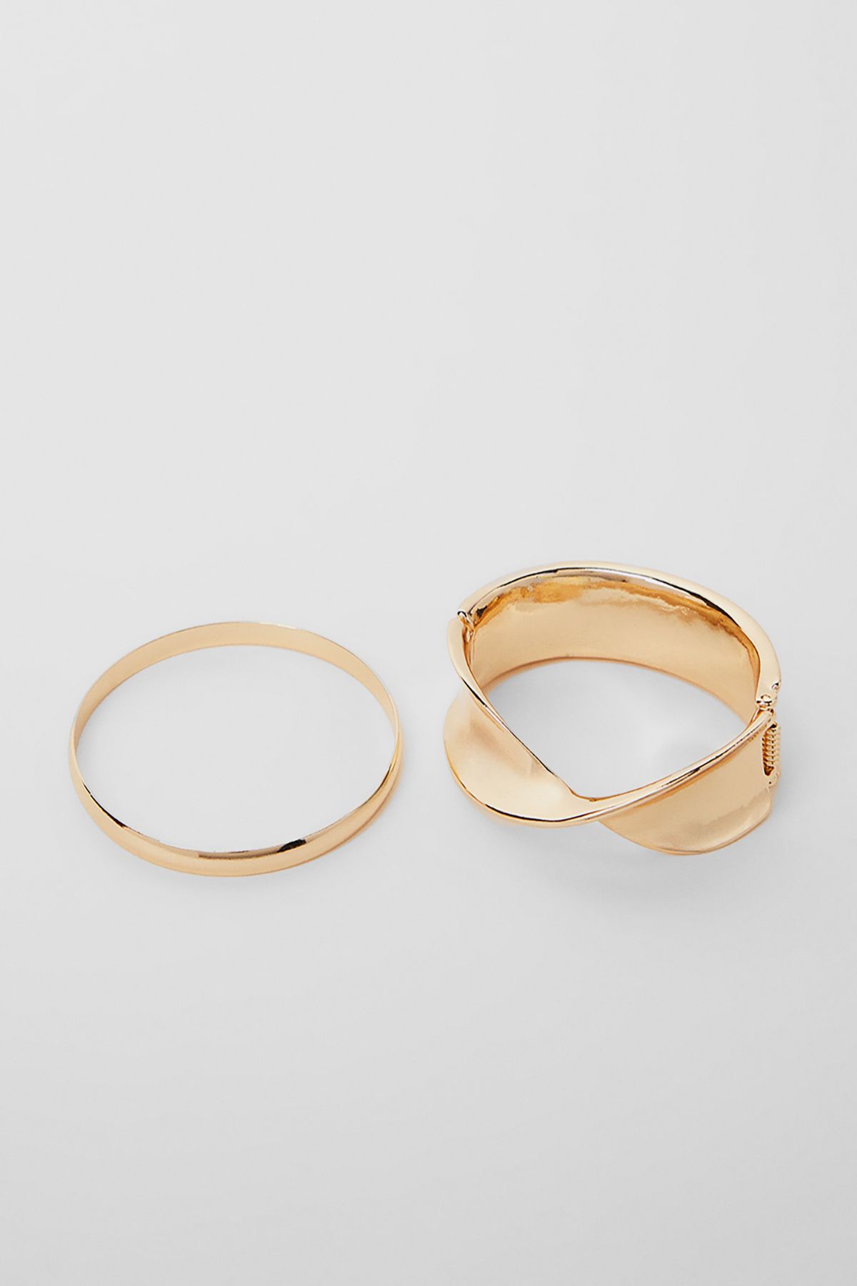 NastyGal Abstract Bracelet 2 Pack Gold image 2