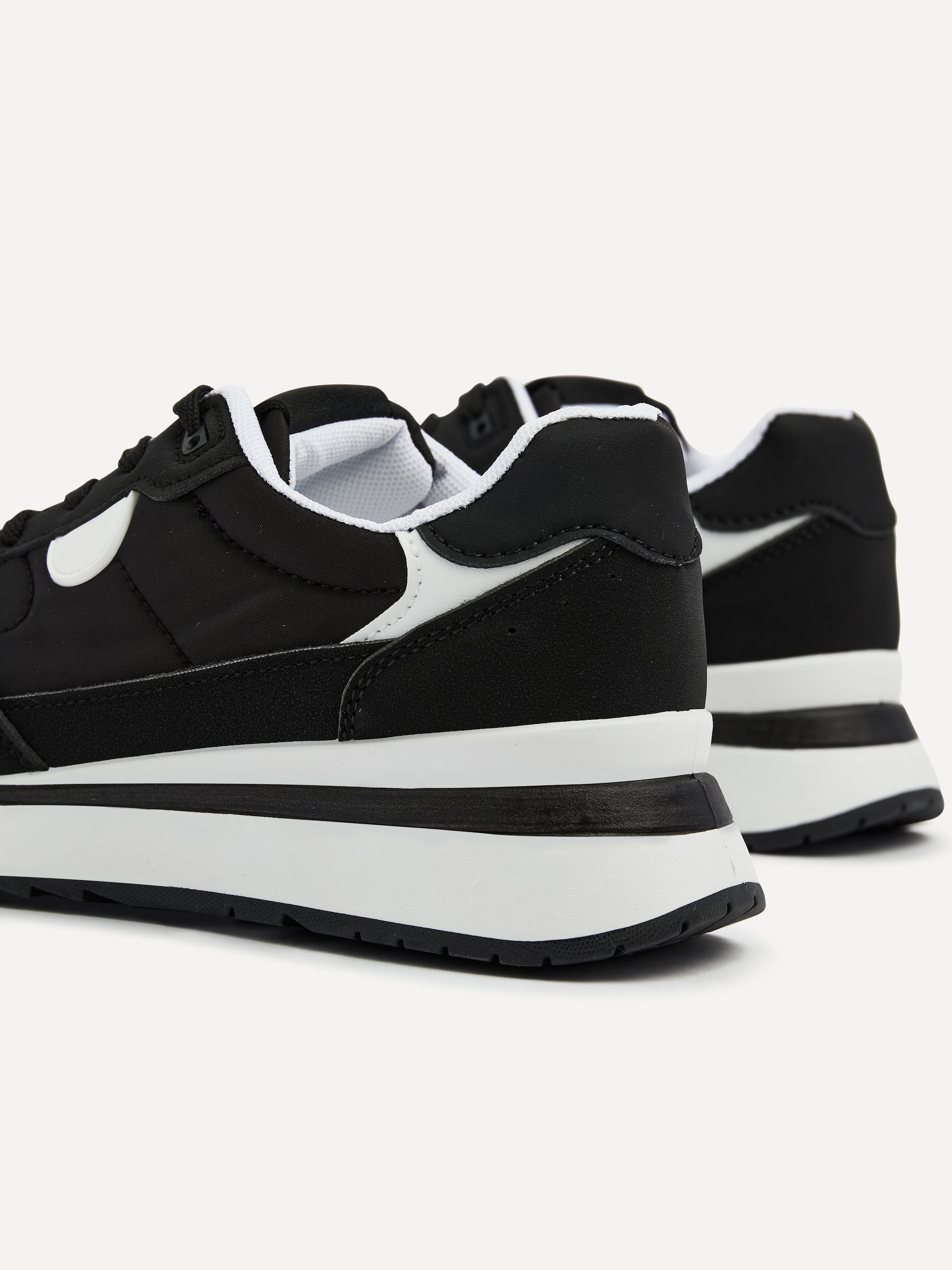 Linzi Clapham Black Two-Tone Wedged Trainer image 5