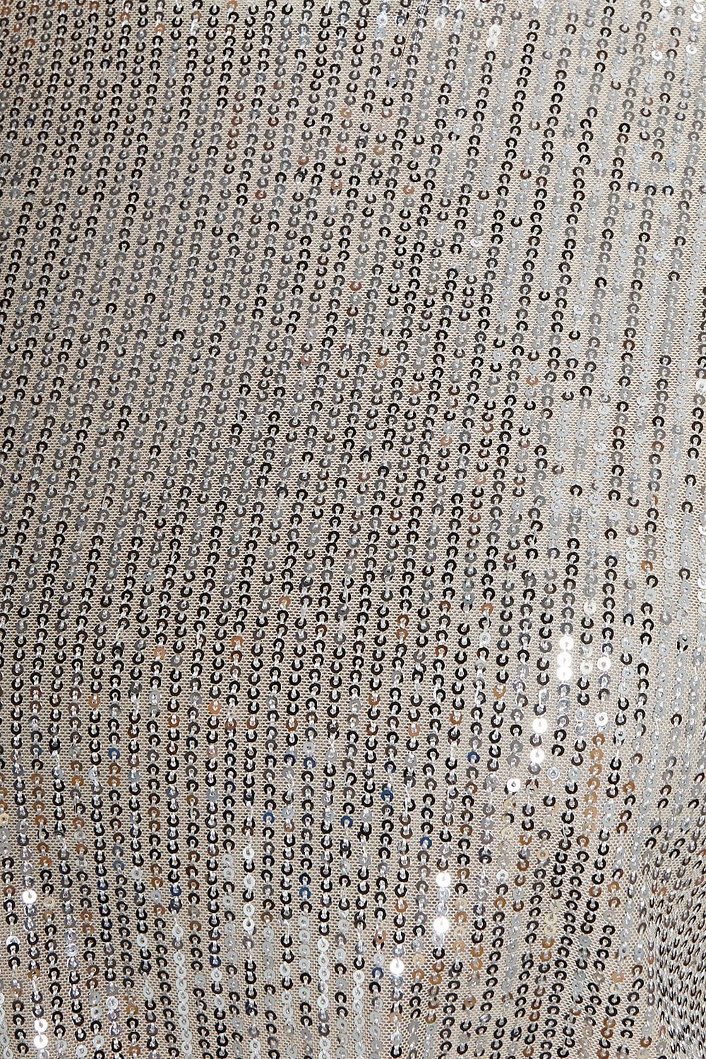 Dorothy Perkins Sequin Keyhole Shoulder Short Sleeve Top Champagne image 5