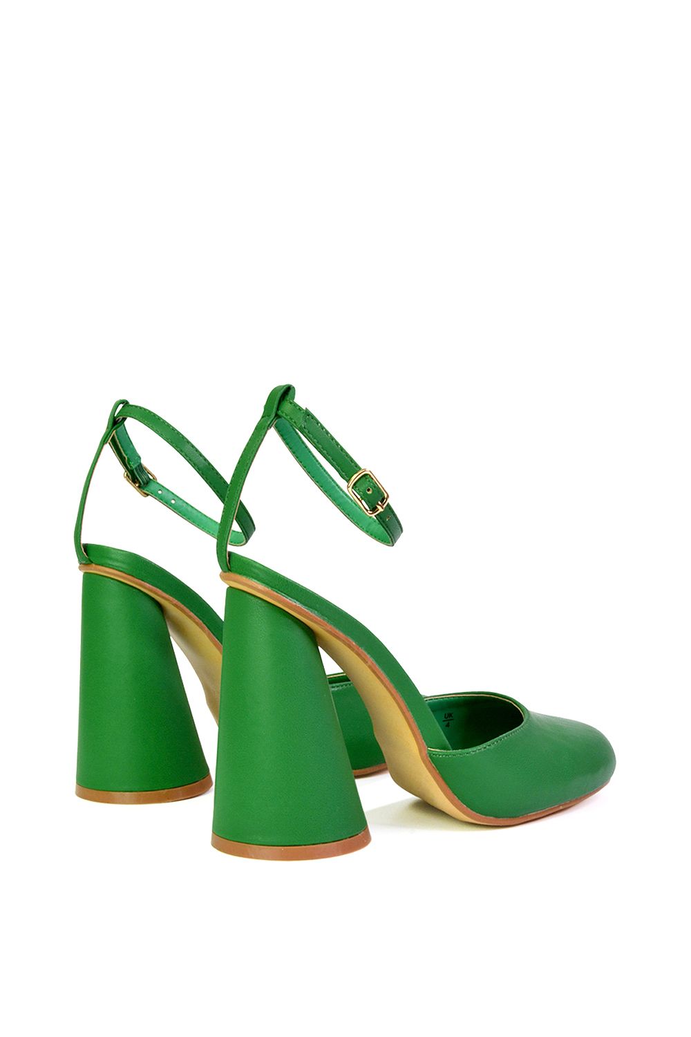 XY London 'Ekin' Ankle Strap Statement Cylinder Block Heel image 2