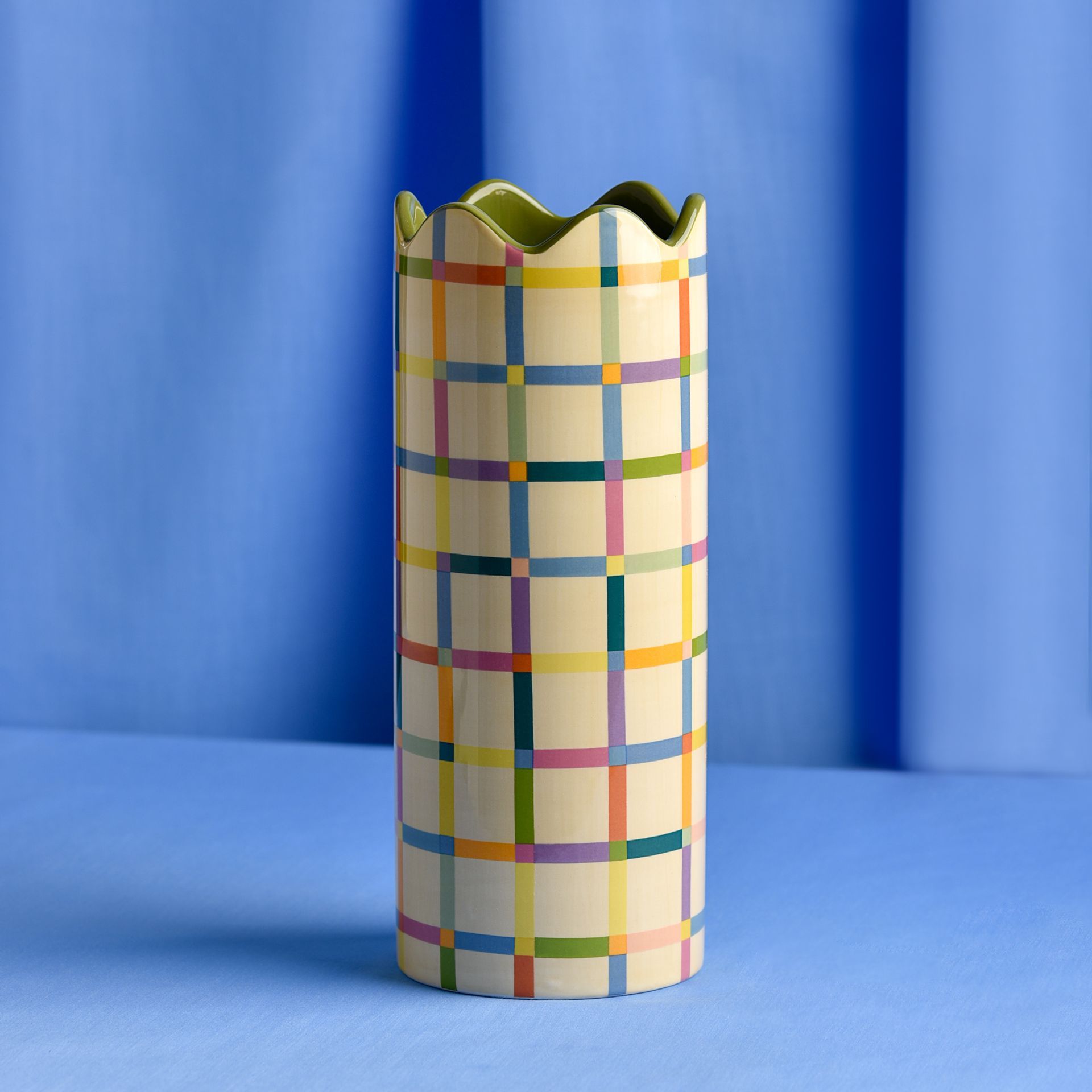 Raspberry Blossom Multi Coloured Vase image 2