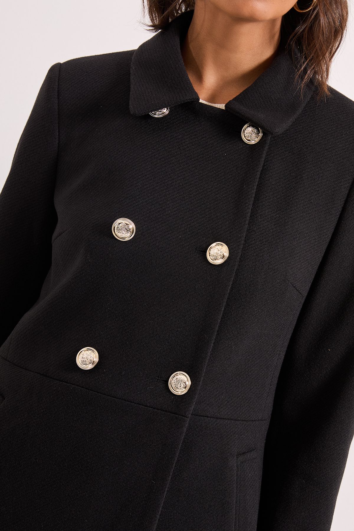 Dorothy Perkins Black Dolly Coat PLT