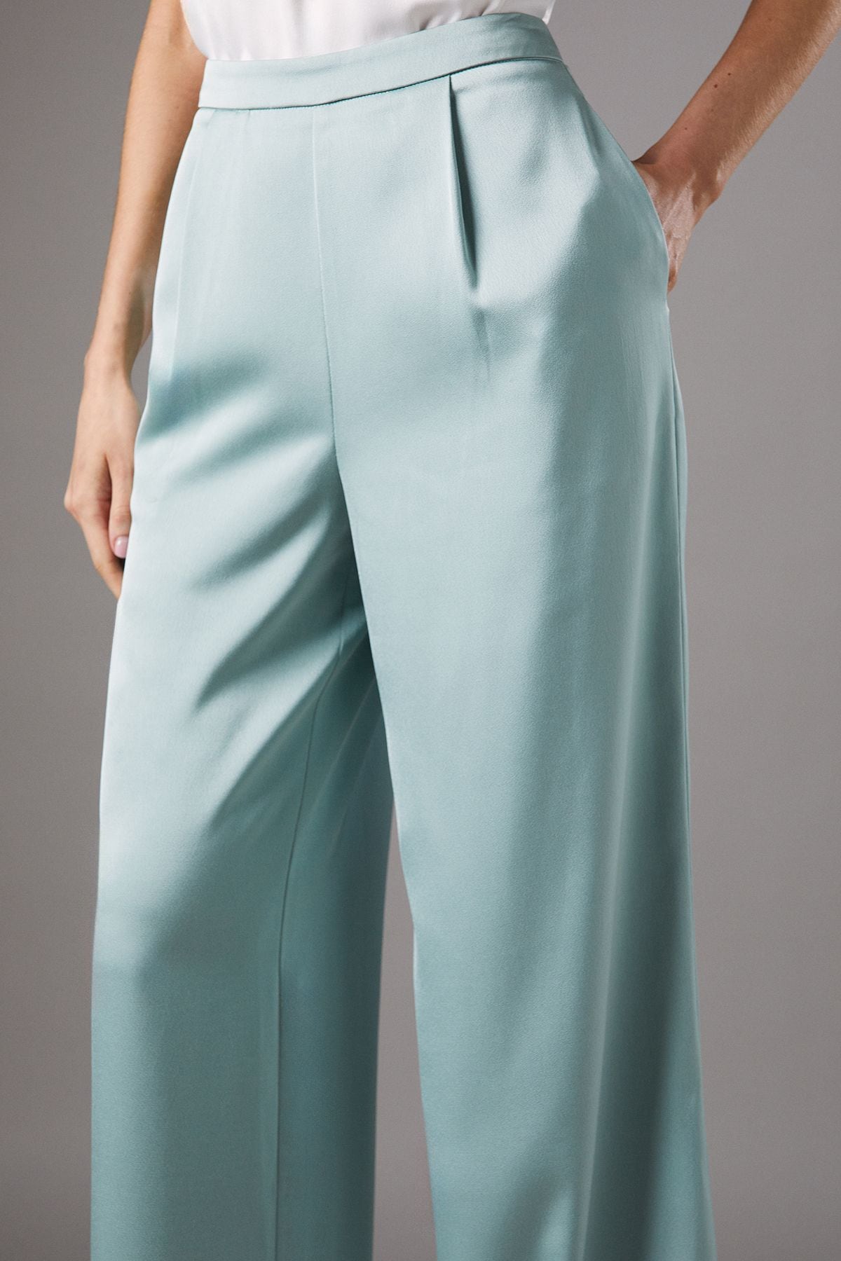 Coast Satin Flare Trouser Mint image 4