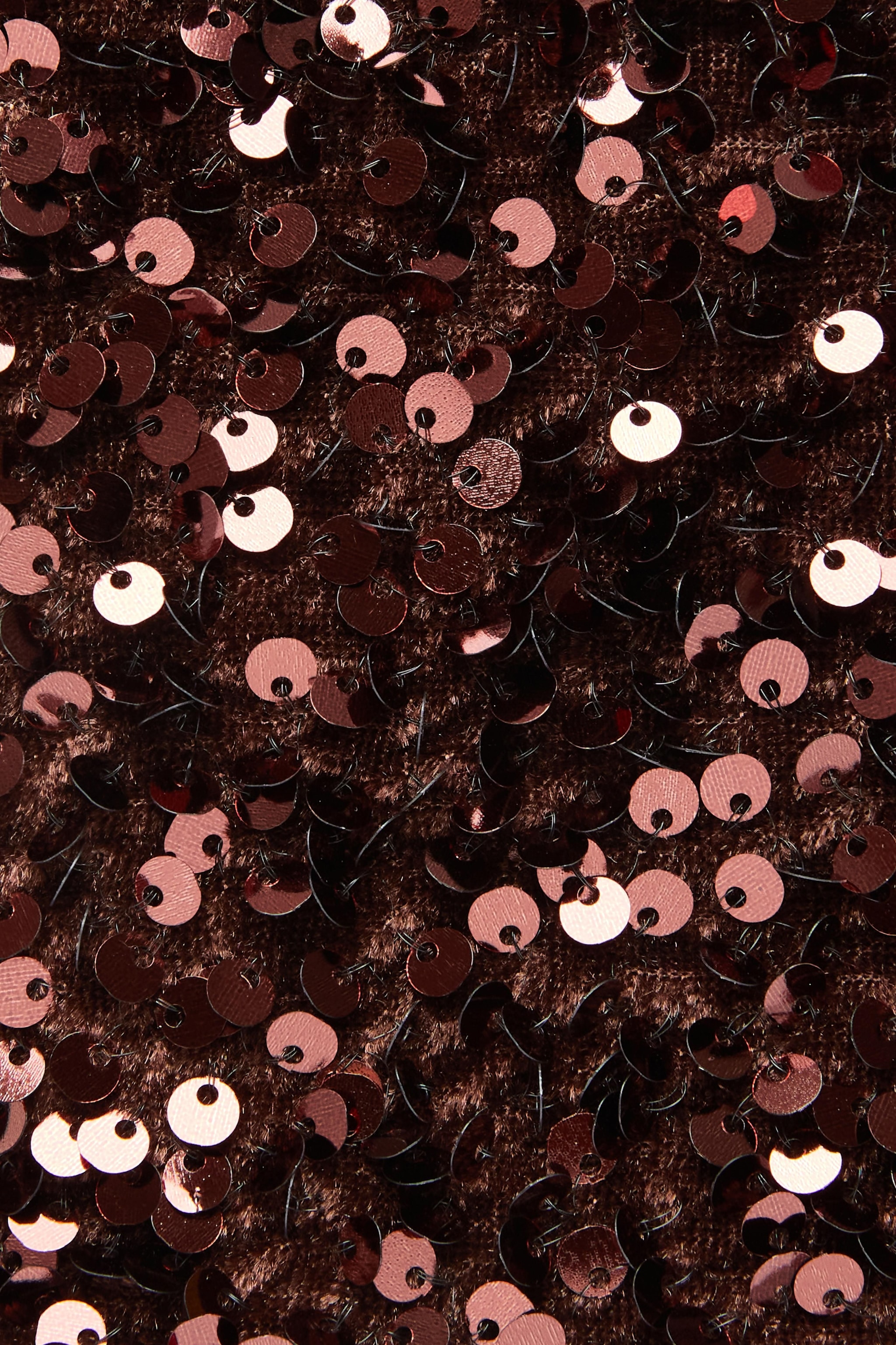 Quiz Brown Sequin Top Handle Bag image 5