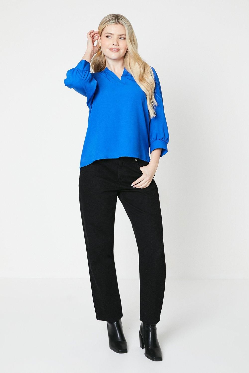Dorothy Perkins Overhead Blouse Bright Blue image 2