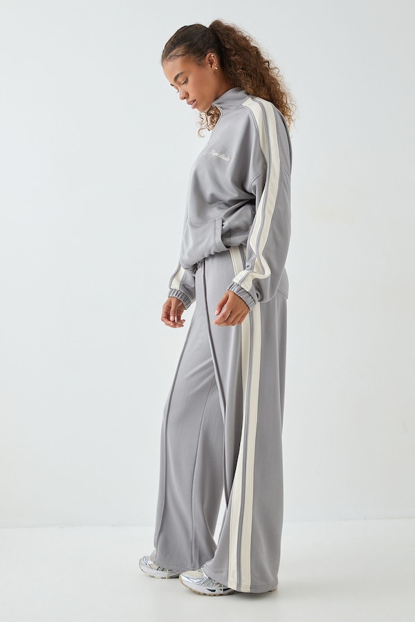 DSGN Studio DSGN Studio Tricot Side Stipe Straight Leg Jogger Grey