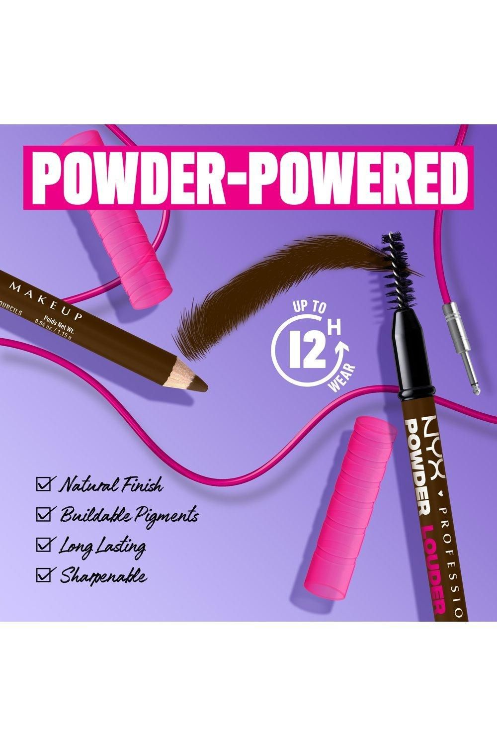 NYX Professional Makeup Powder Louder Brow Pencil 12HR Wear Buildable Micro-Fibres Espresso image 5