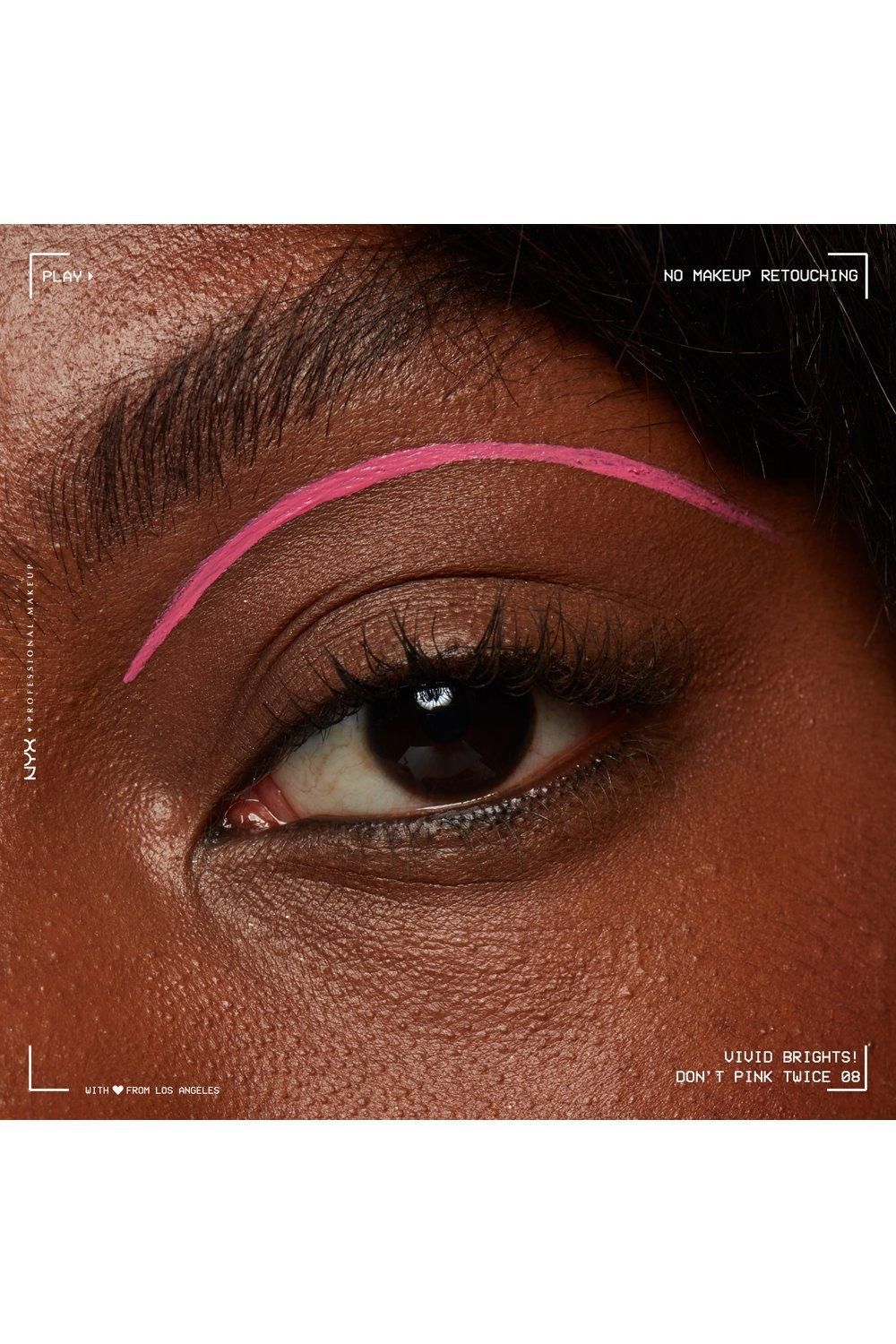 NYX Professional Makeup Vivid Brights Liquid Eyeliner Dont Pink Twice image 8