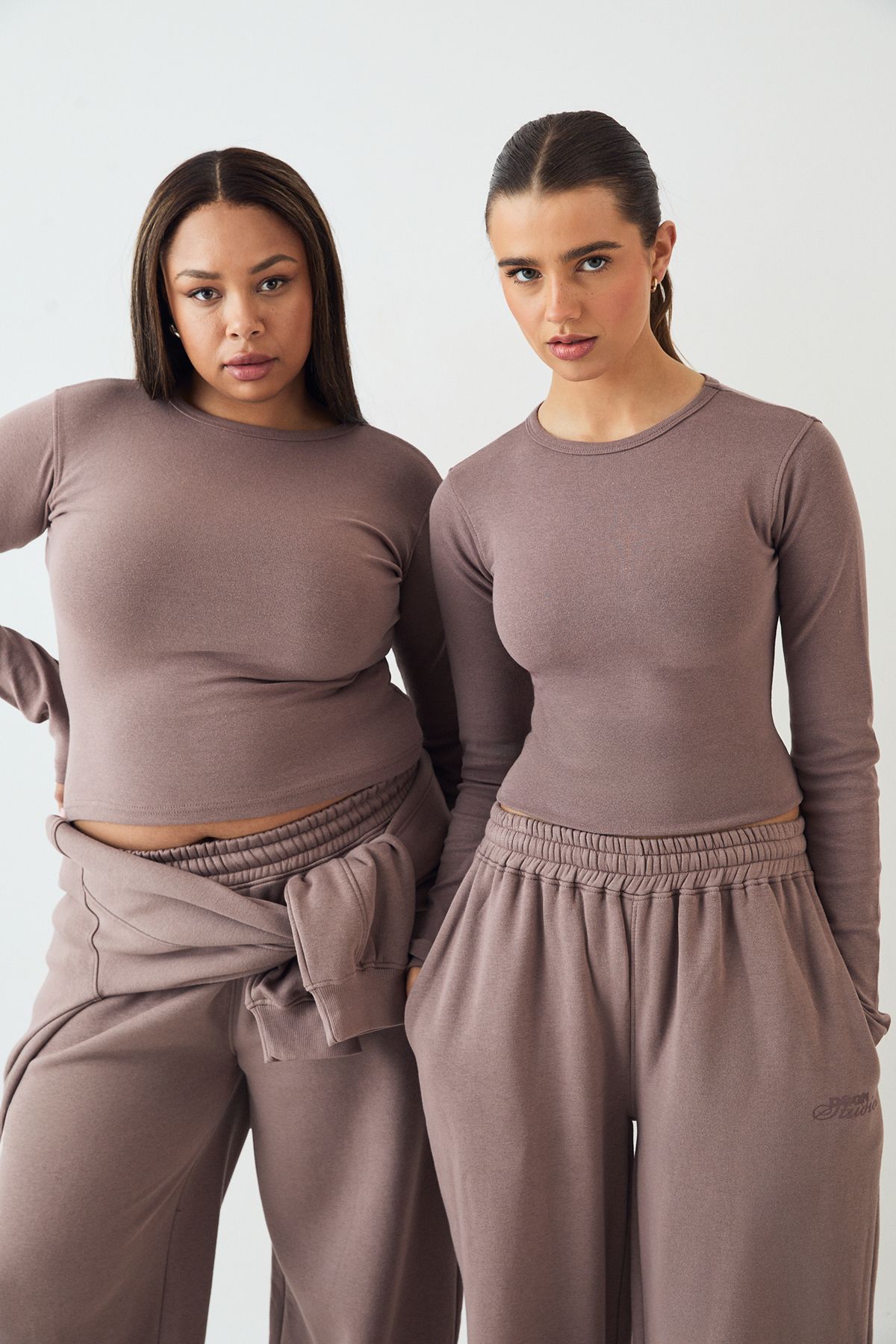 DSGN Studio DSGN Studio Crew Neck Long Sleeve Top Mocha image 1