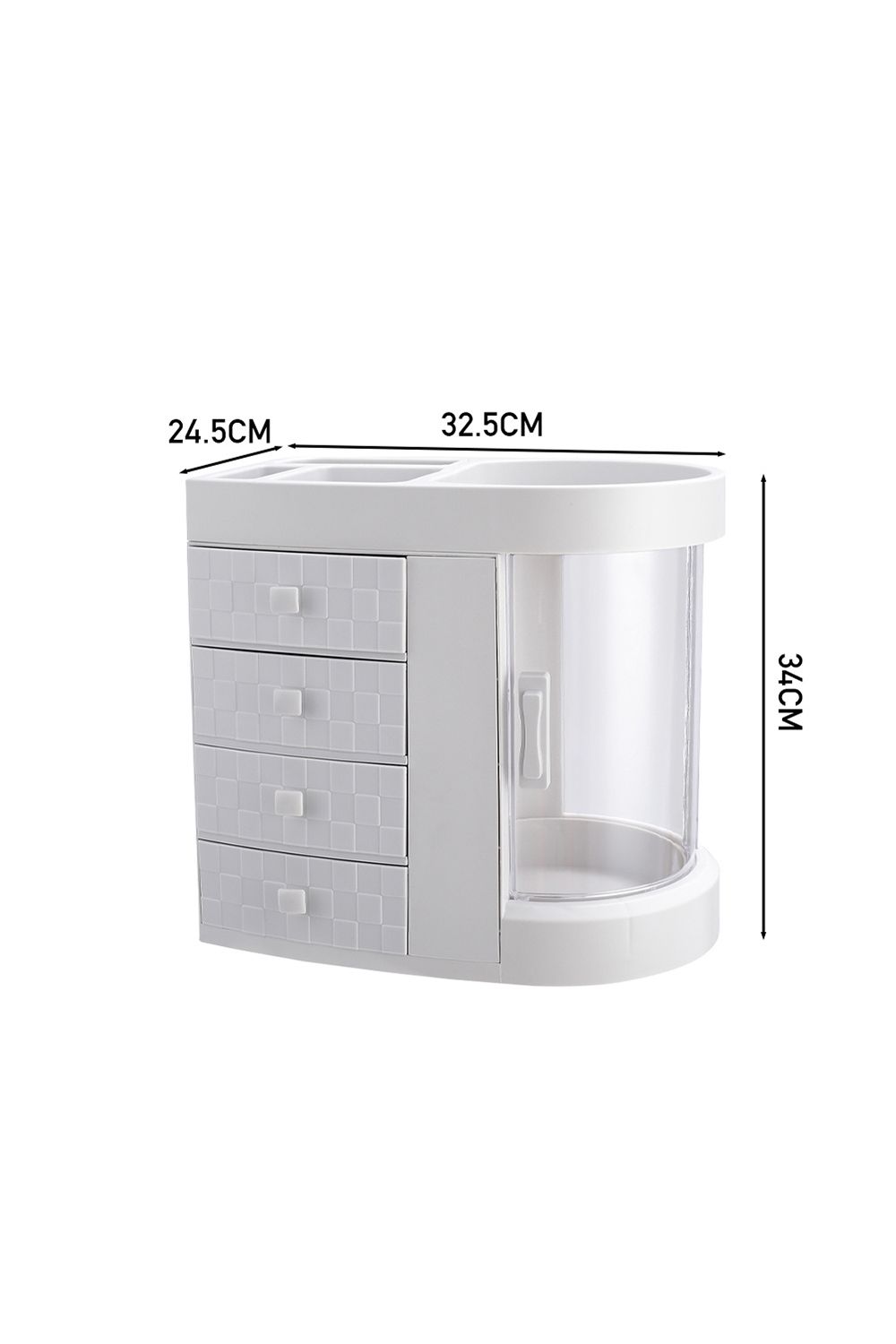Living and Home Acrylic Desktop Makeup Cosmetic Organizer with 4 Drawers image 6