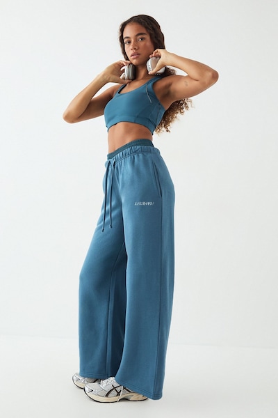 DSGN Studio DSGN Studio Run Club Printed Straight Leg Jogger Teal