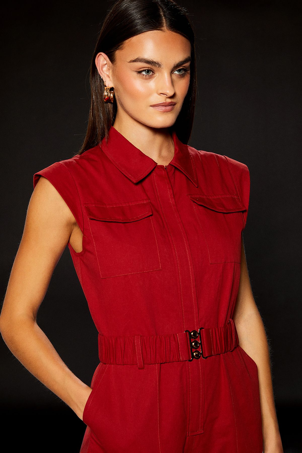 RUNWAY 1.8.1.8 Runway 1.8.1.8 Utility Jumpsuit Red image 3