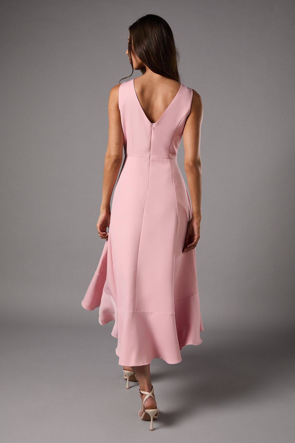 Coast Waterfall Crepe Midi Dress Blush image 3