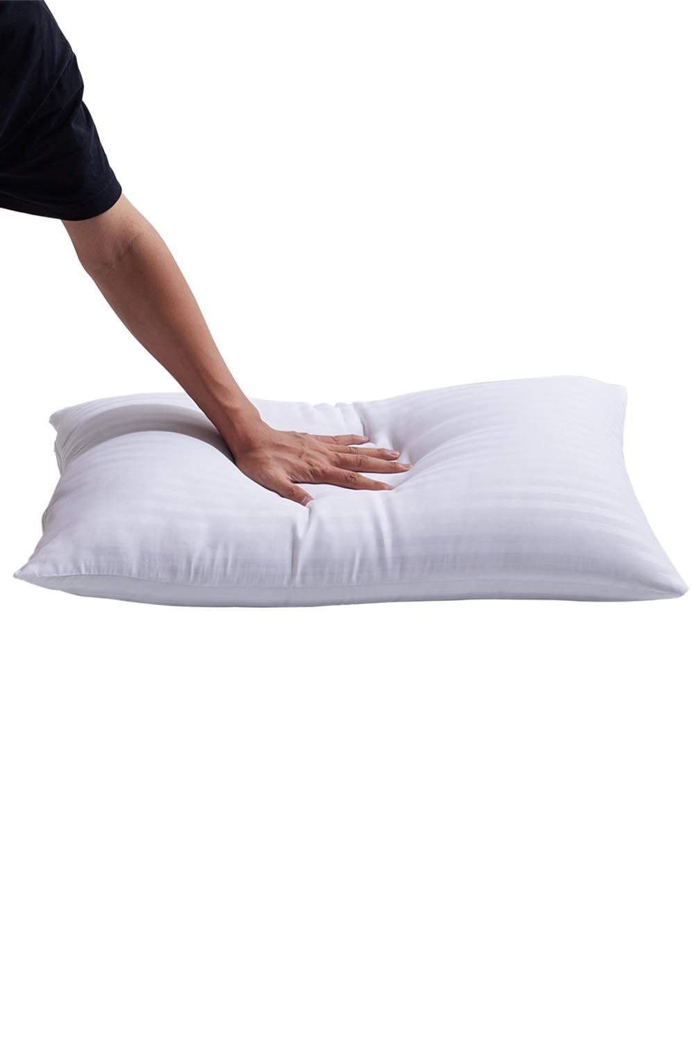 Living and Home 2Pcs Washable Stripe Bed Pillows Comfortable Medium Firm Support Pillows, 74cm L x 48cm W image 3