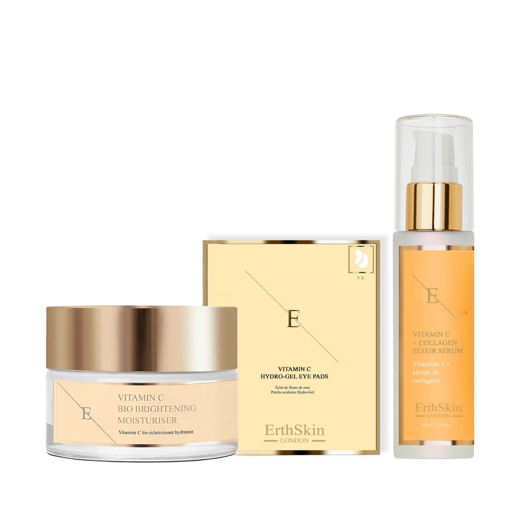 Erth Skin London Vitamin C Elixir Set: Serum 60, Moisturizer & Hydrogel Pads image 1