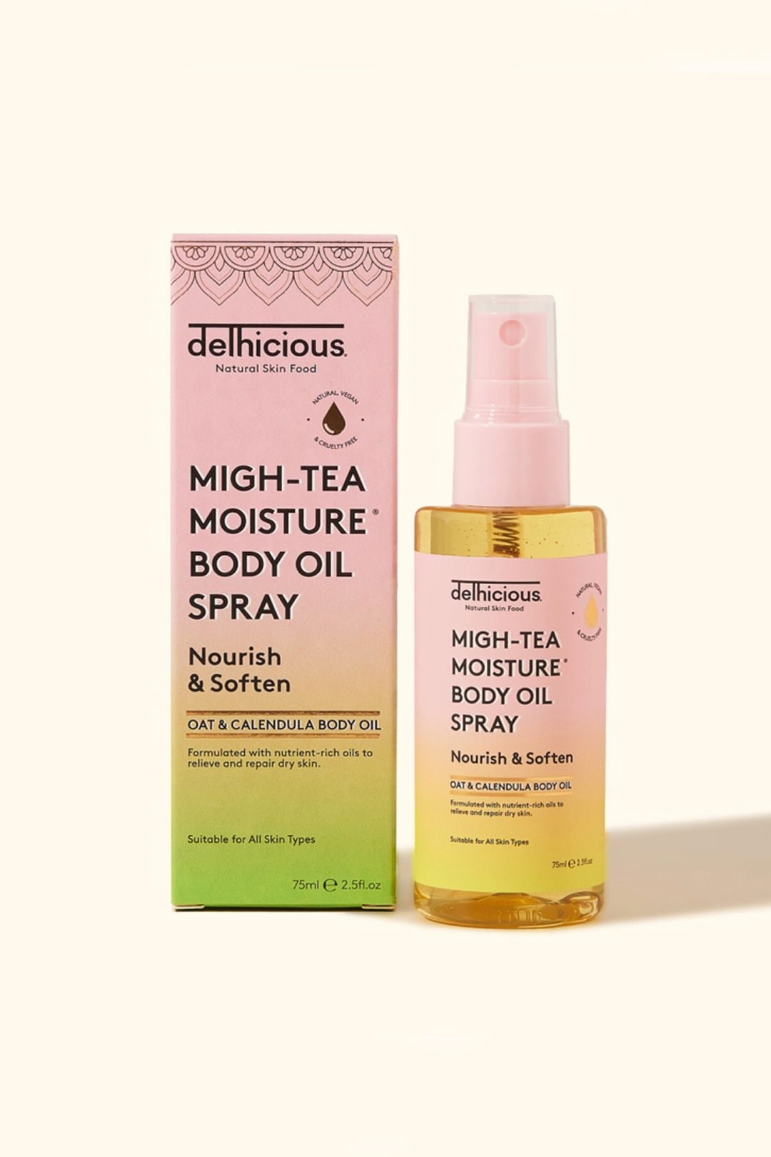 Delhicious Migh-Tea Moisture Body Oil Spray 75ml Multi image 2