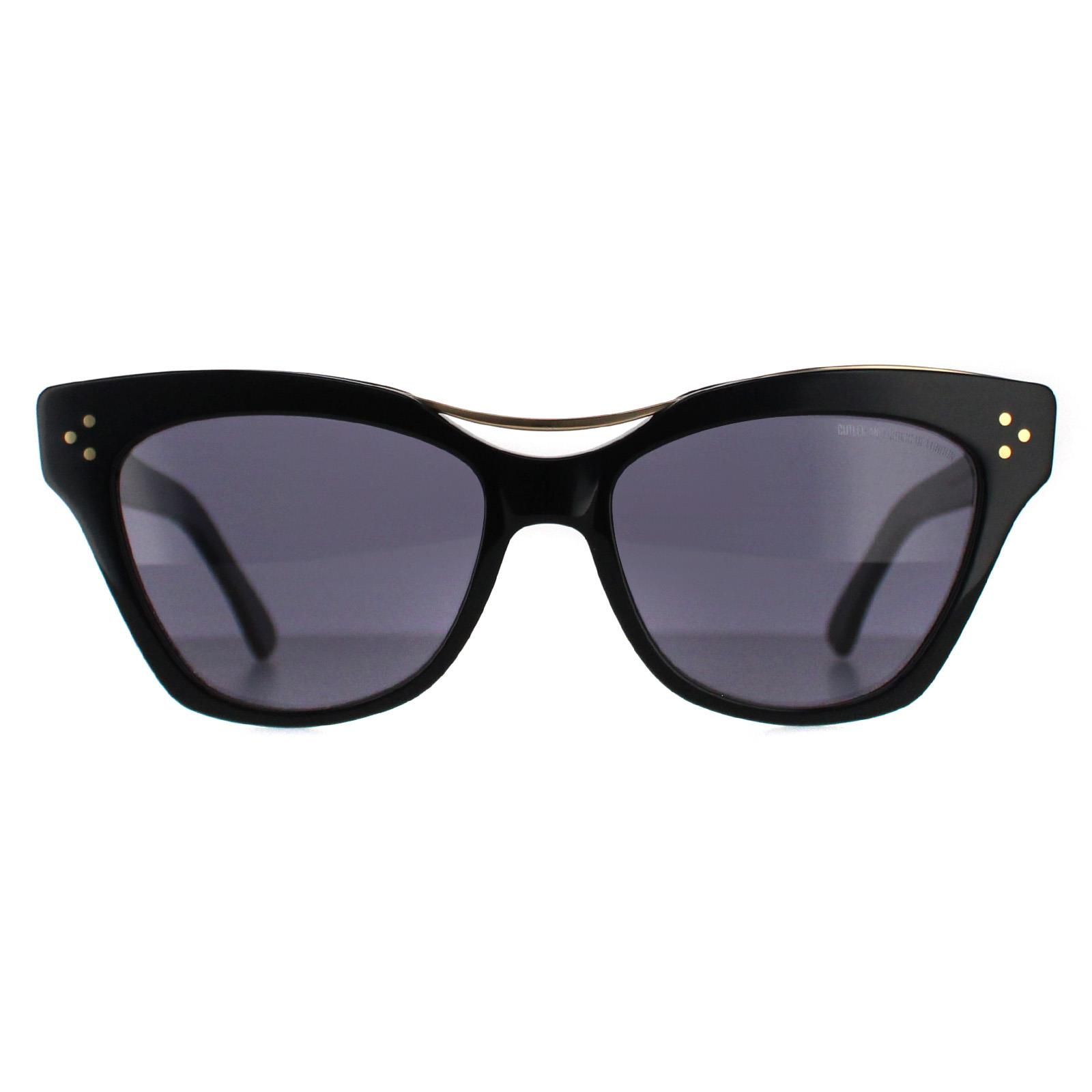 Cutler And Gross Cat Eye Gold Black Tortoiseshell Blue Grey 1283
