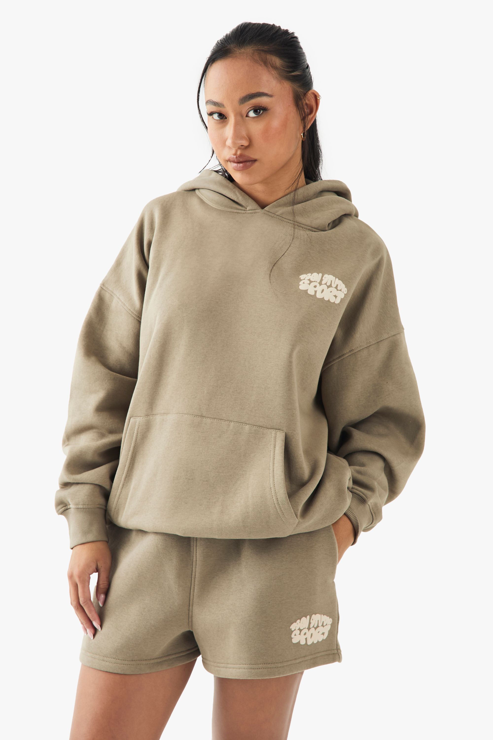 DSGN Studio DSGN Studio Sport Bubble Print Sweat Short Washed Khaki